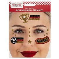 Fußball WM Glitter Face Tattoo Fußball Frau