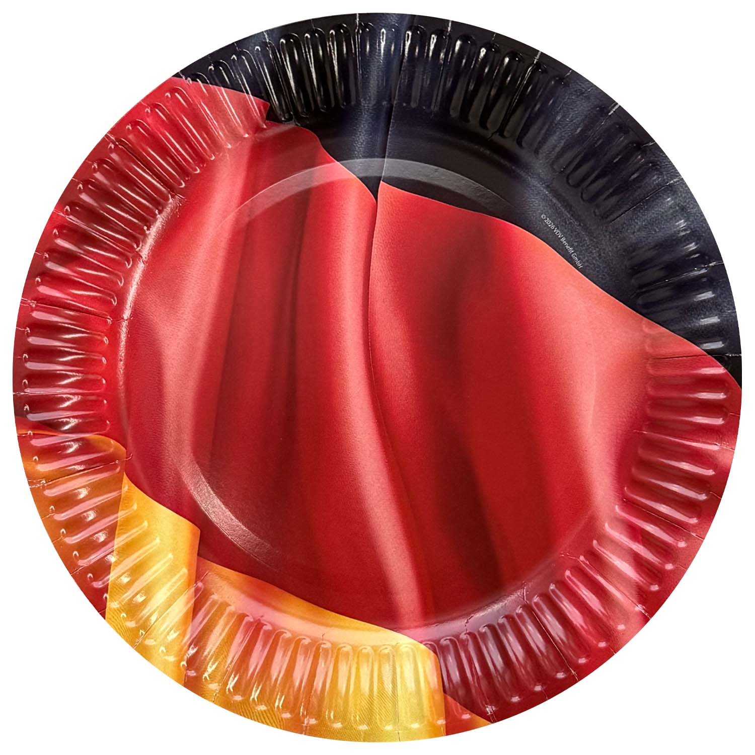 Fußball WM Pappteller Deutschland Flagge 23 cm 8er Set Party Deko