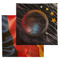 Fußball WM Servietten Deutschland 4 Sterne und Flagge 3-lagig 20er Set EM Party Deko