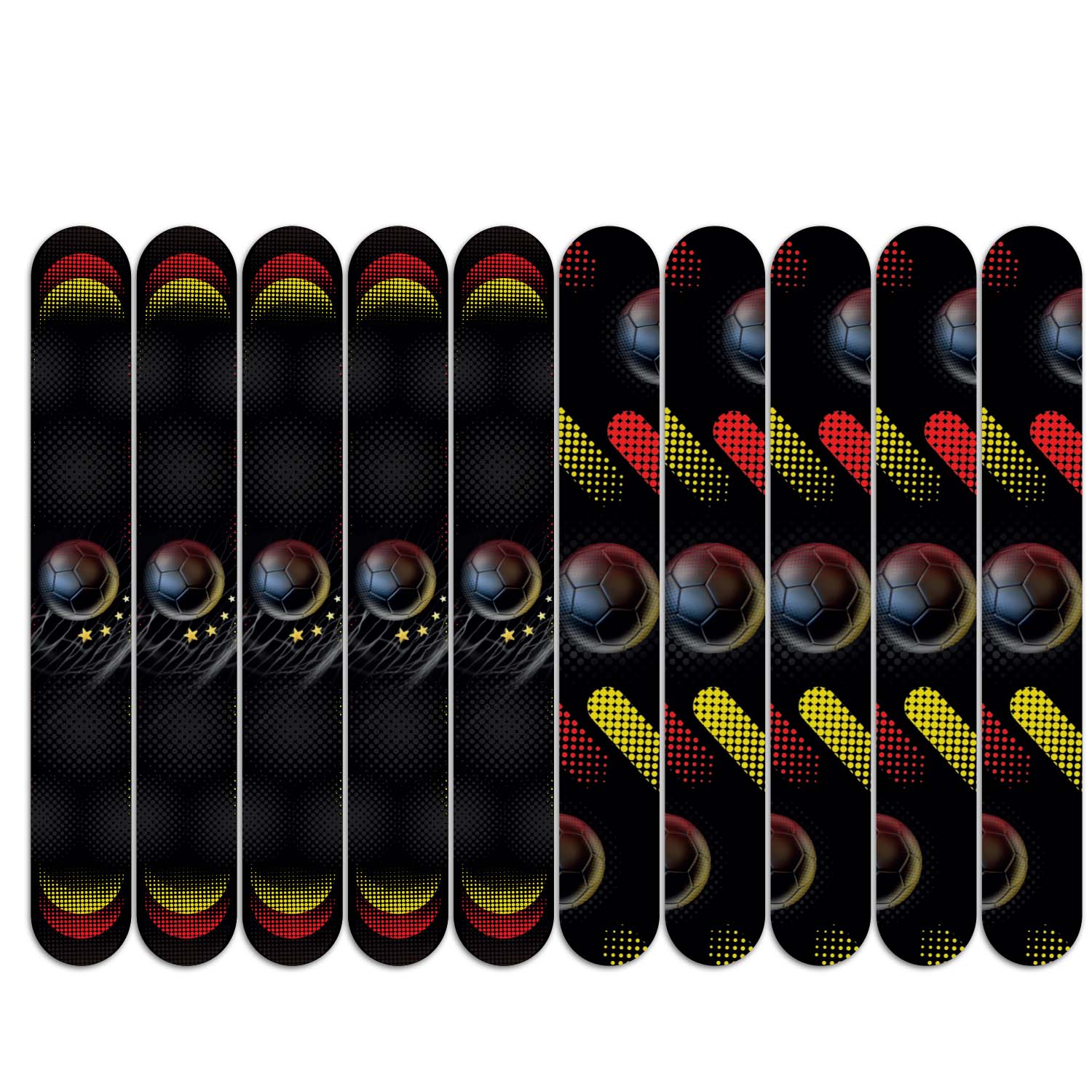Fußball WM Slapband Deutschland 4 Sterne 10er Set