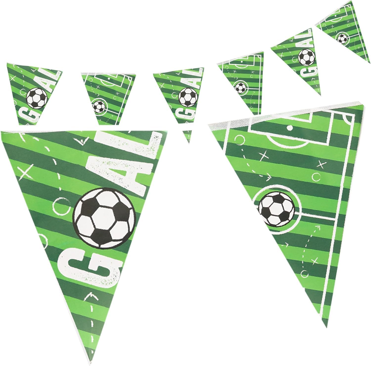 Fußball Wimpelkette Goal 4–5  m grün für Fußballparty
