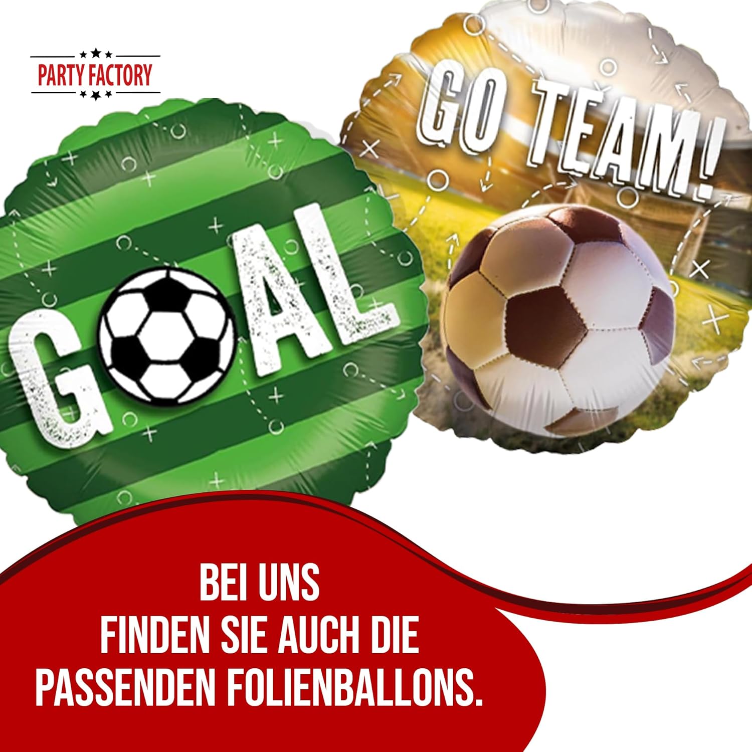 Fußball Wimpelkette Goal 4–5  m grün für Fußballparty 6