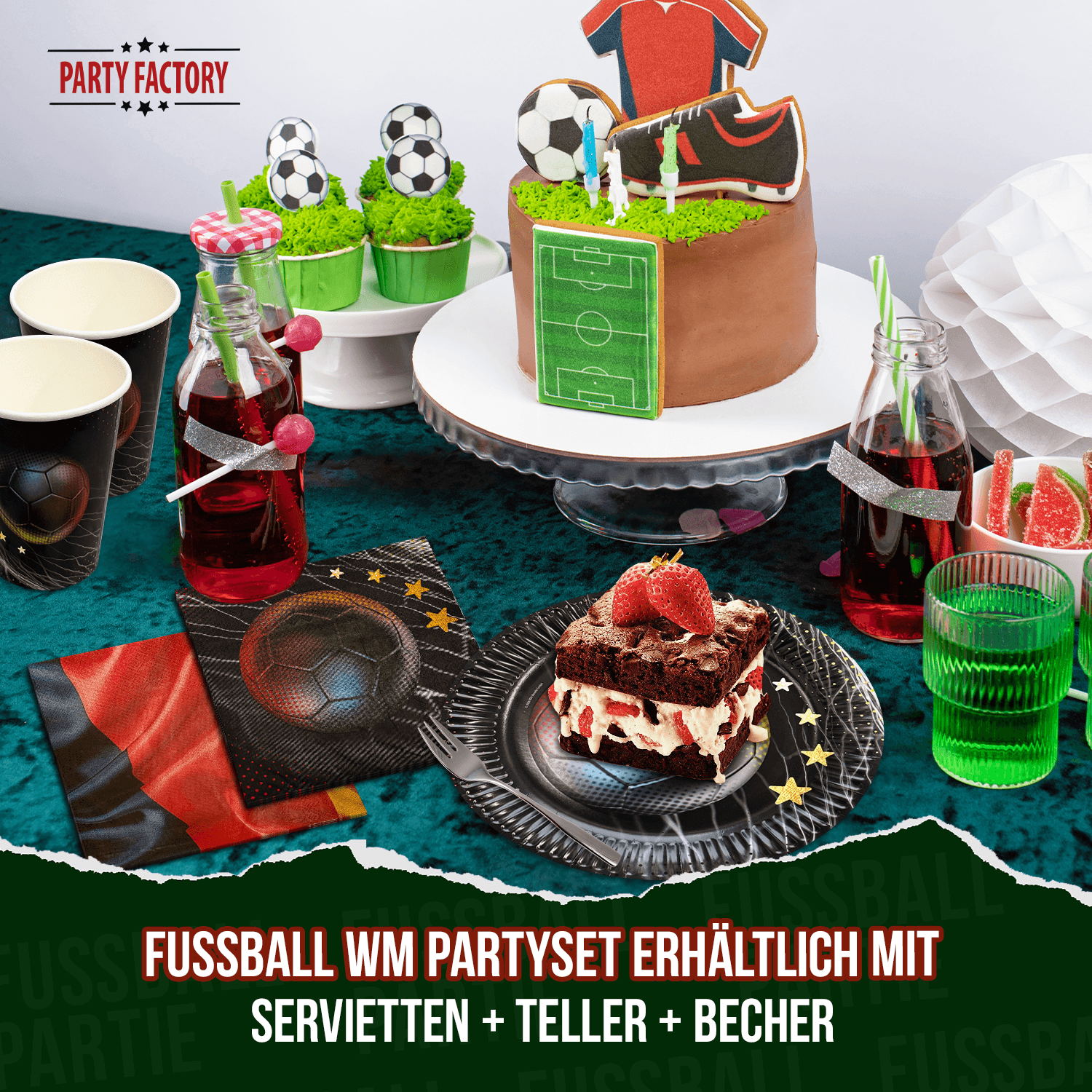 Fußball WM Pappbecher Deutschland 4 Sterne 250 ml 8er Set EM Party Deko 6