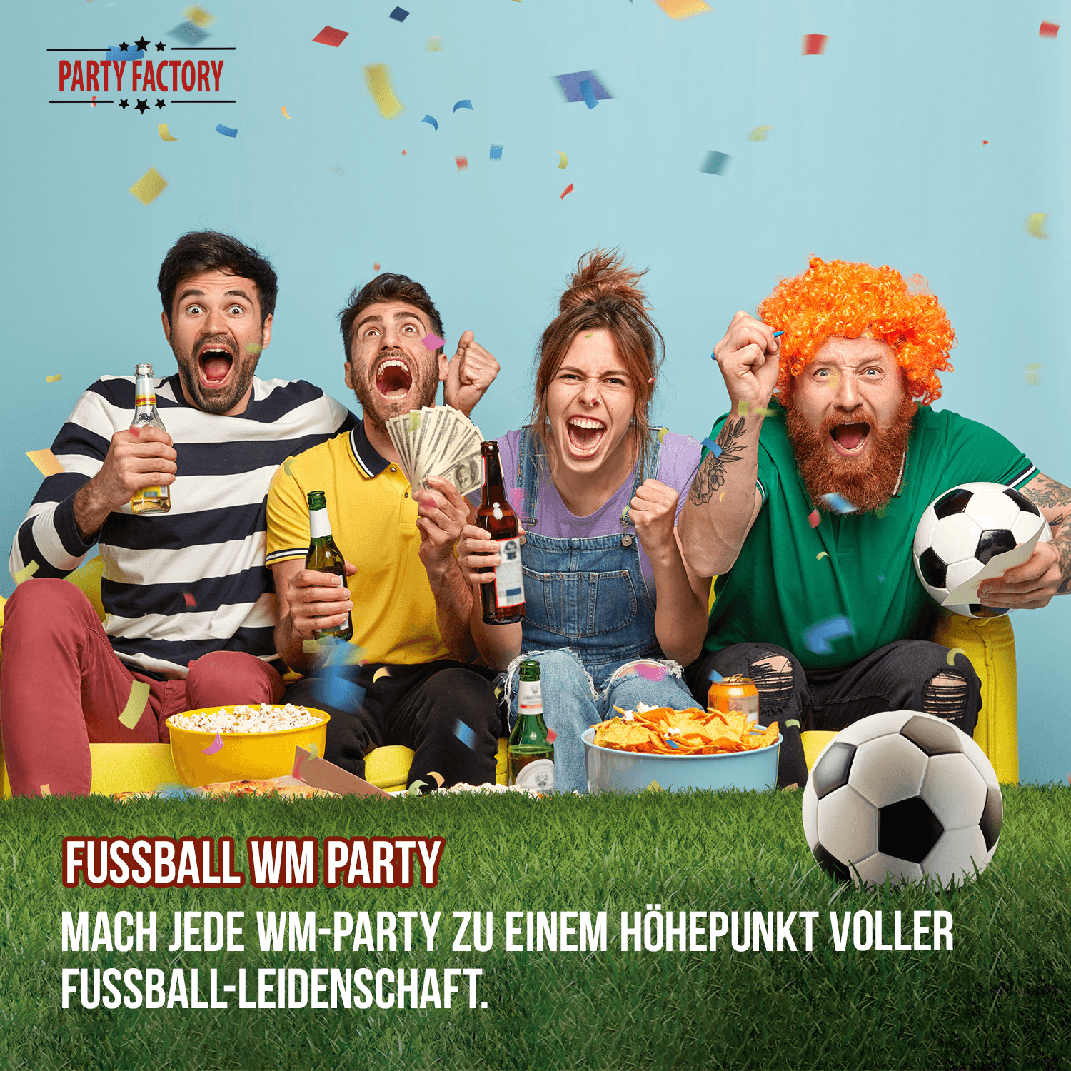 Fußball WM Servietten Deutschland 4 Sterne und Flagge 3-lagig 20er Set EM Party Deko 7