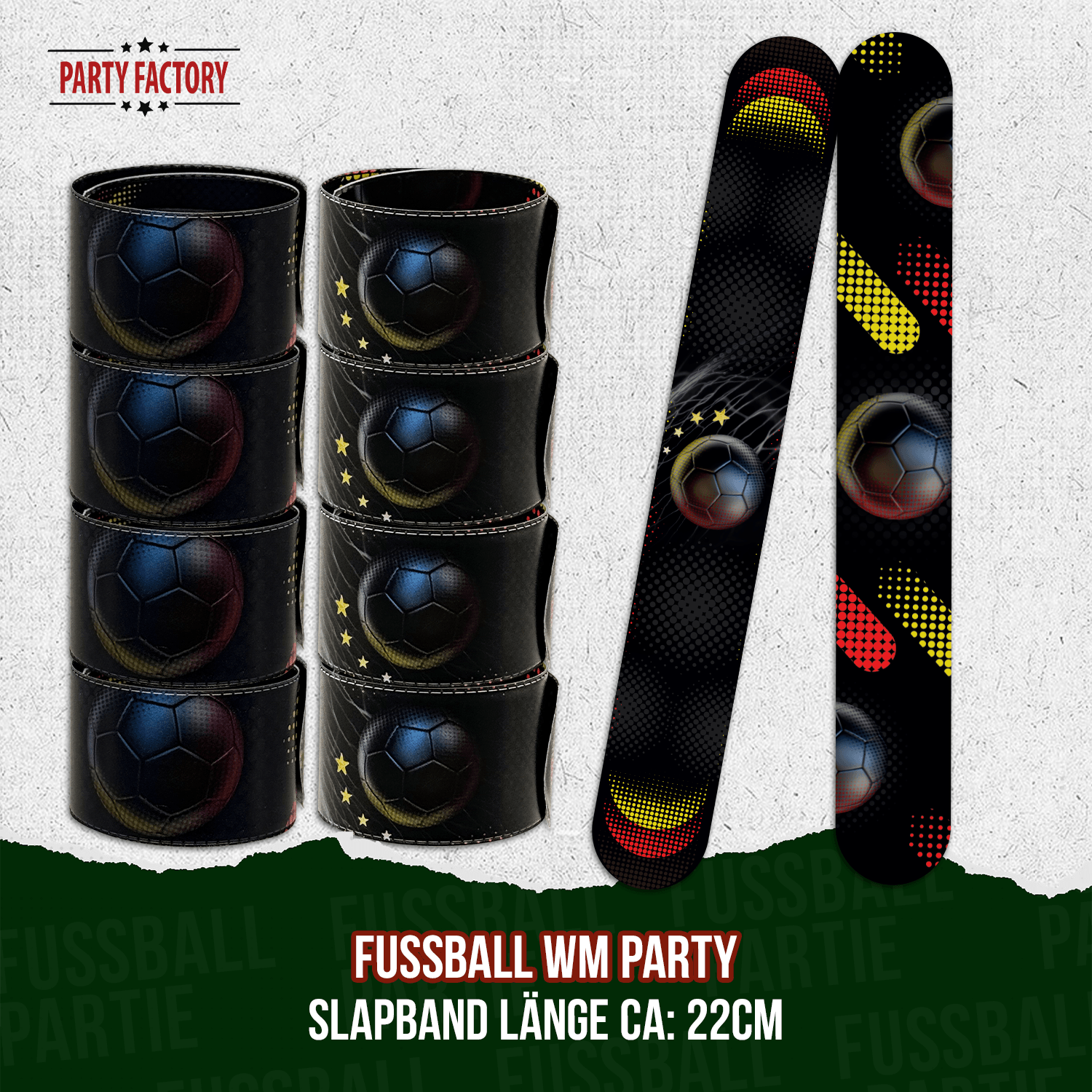 Fußball WM Slapband Deutschland 4 Sterne 10er Set 4