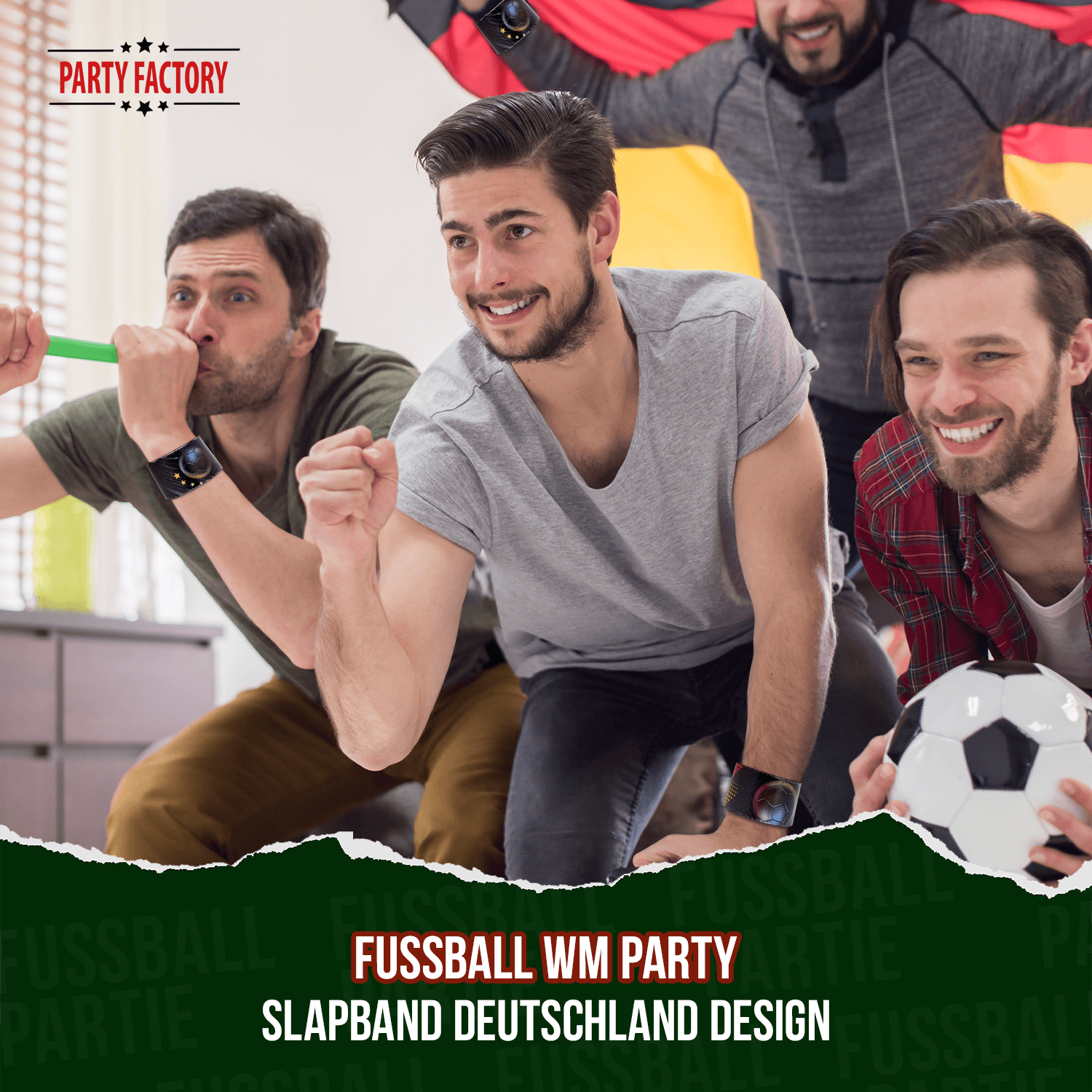 Fußball WM Slapband Deutschland 4 Sterne 2er Set 2