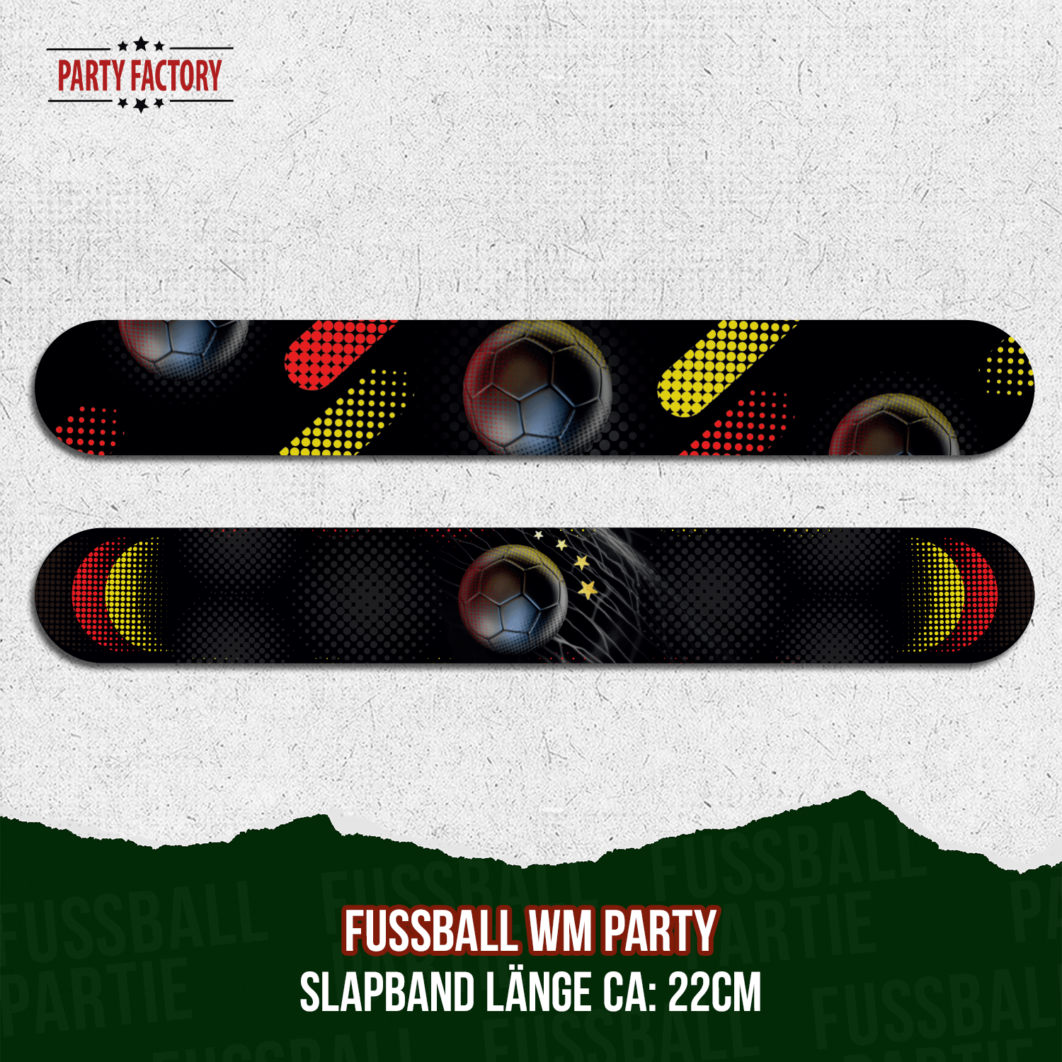Fußball WM Slapband Deutschland 4 Sterne 2er Set 4
