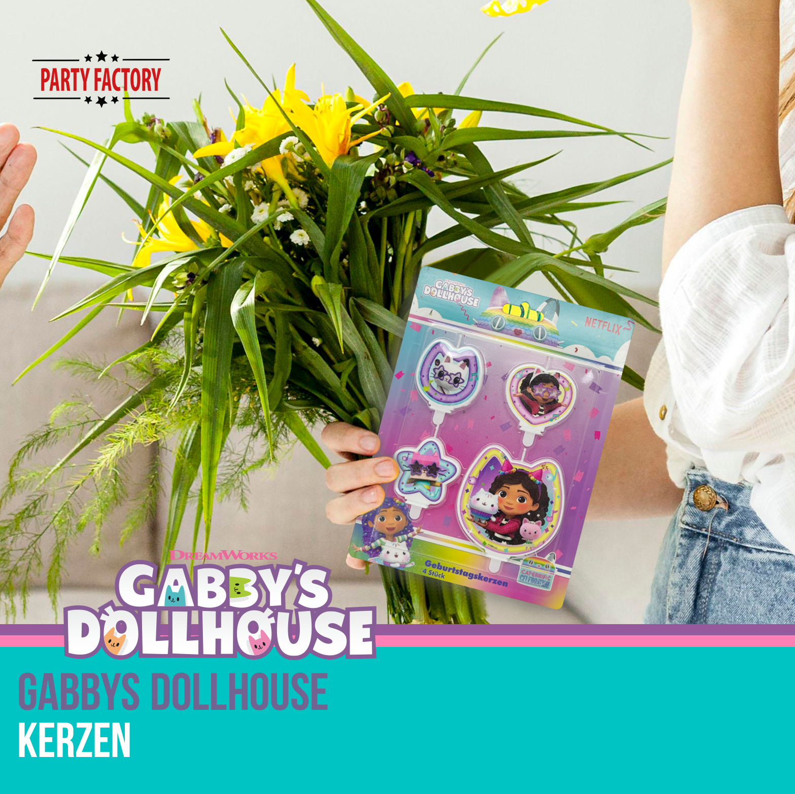 Gabby’s Dollhouse Geburtstagskerzen 4 Stück 4