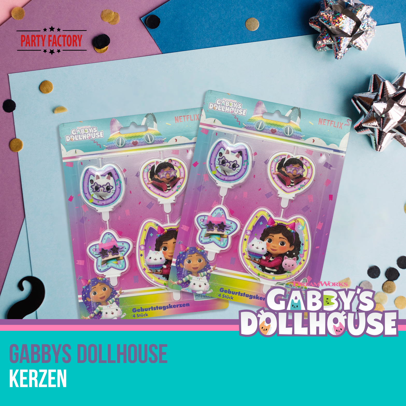 Gabby’s Dollhouse Geburtstagskerzen 4 Stück 6