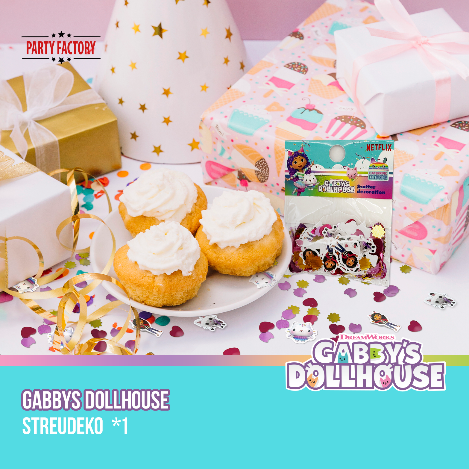 Gabby’s Dollhouse Streudeko Tischdekoration für Kinderparty 2