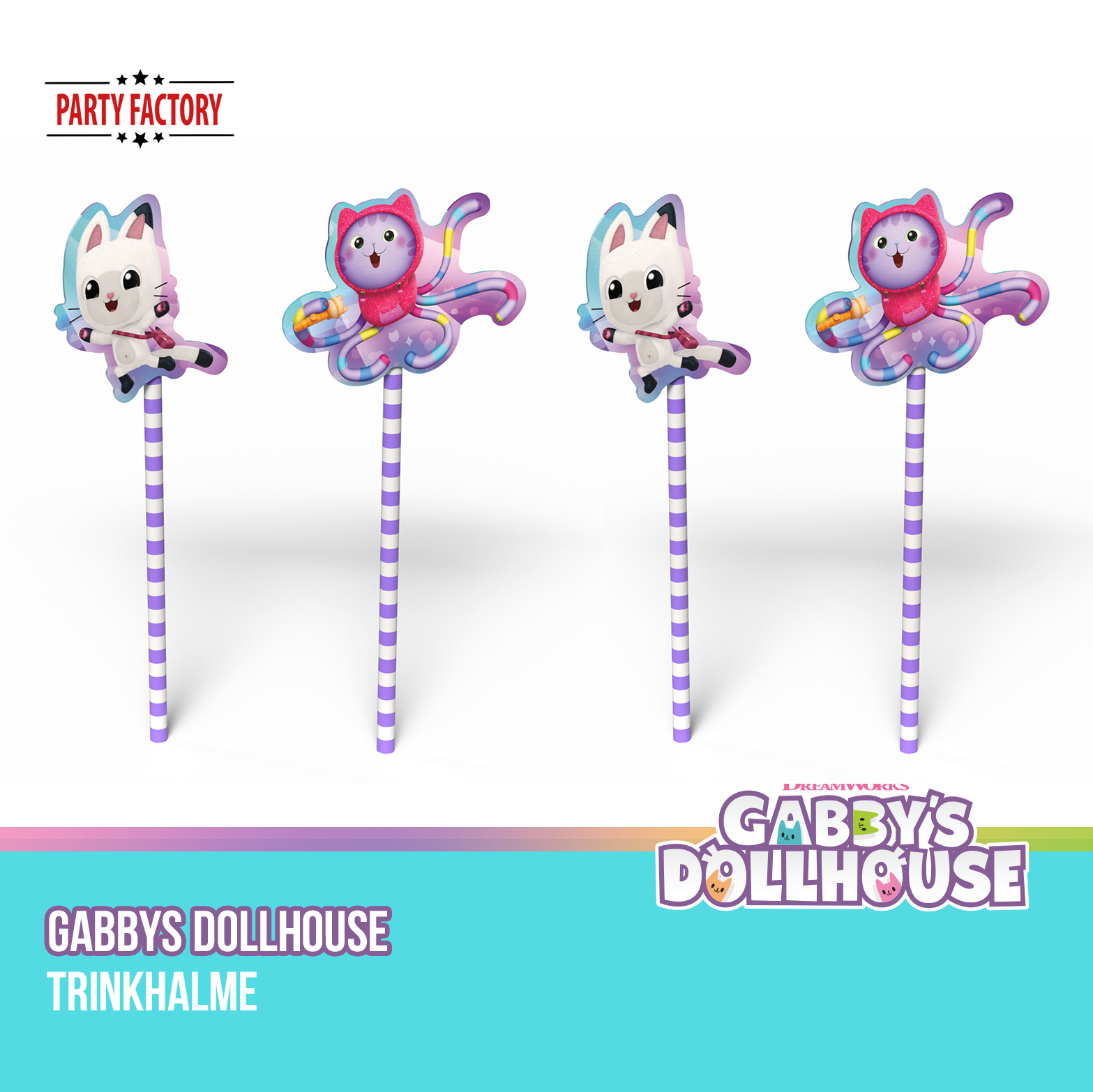 Gabby’s Dollhouse Trinkhalme 8er 6