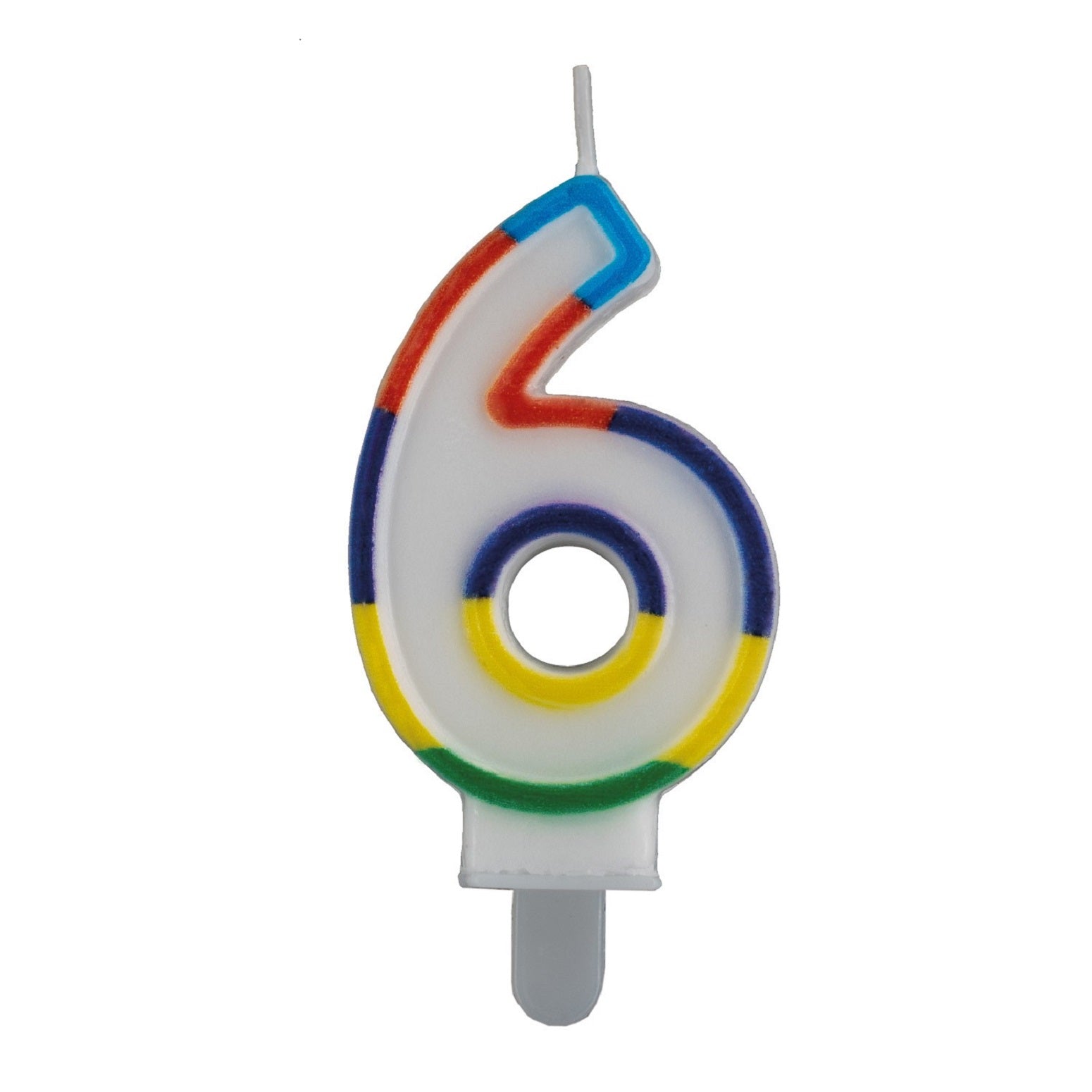 Geburtstags-Kerzen multicolor Rand Nr. 6