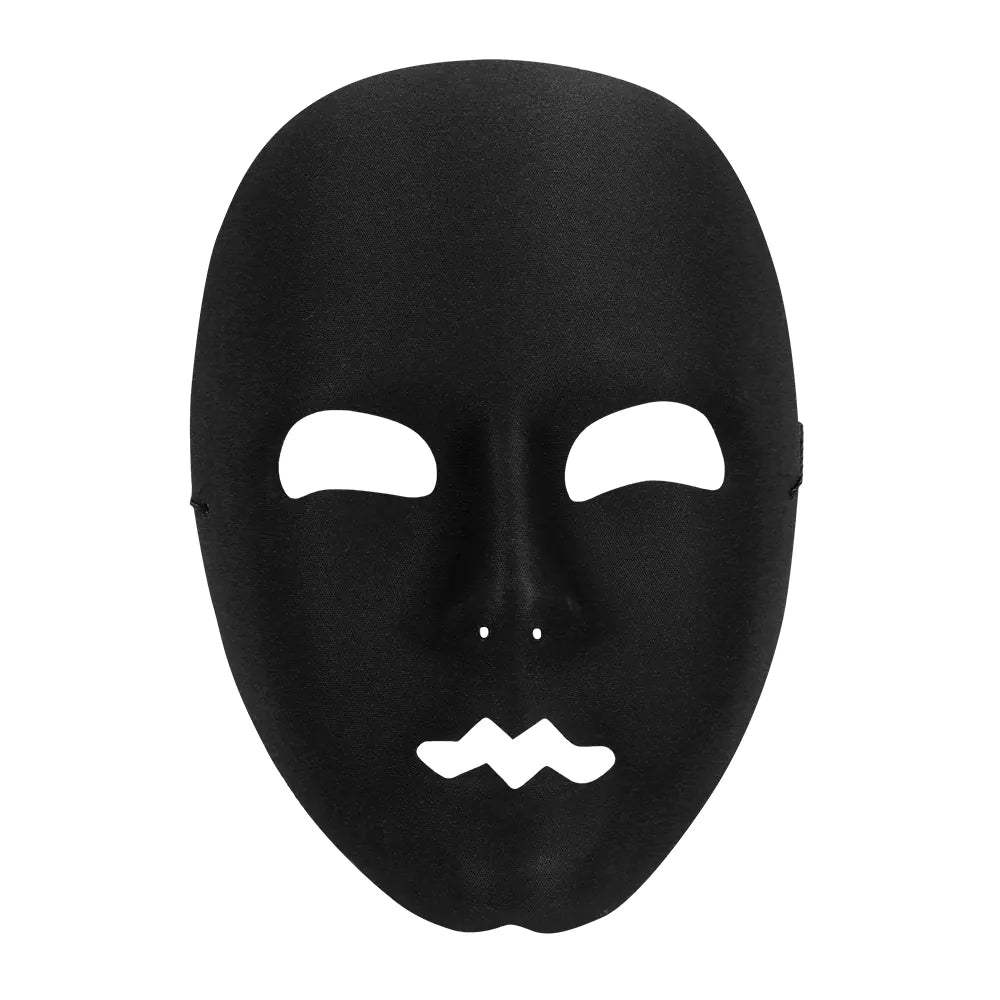 Gesichtsmaske Pantomime schwarz neutrale Maske für Karneval, Theater Party 2