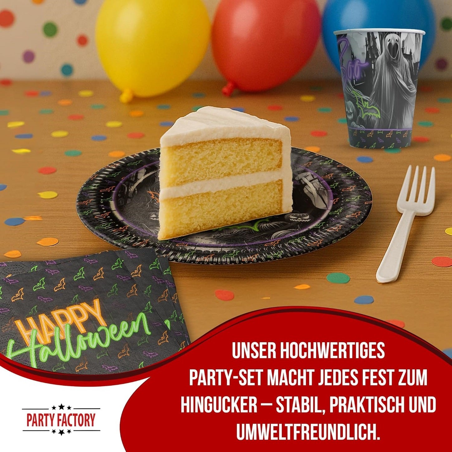 Halloween Neon 36-teiliges Party-Set für Kindergeburtstag Halloweenparty Deko Set 3