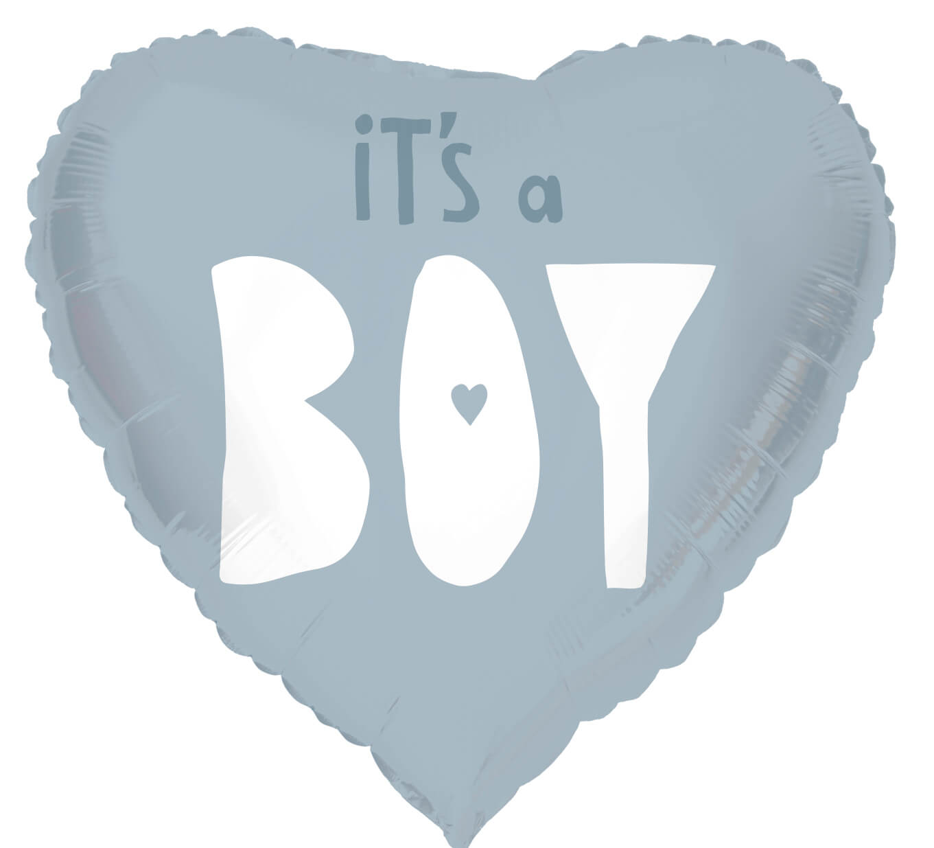 Herz Folienballon Its a Boy blau Ø 45cm blauer Ballon Babyparty Baby Shower