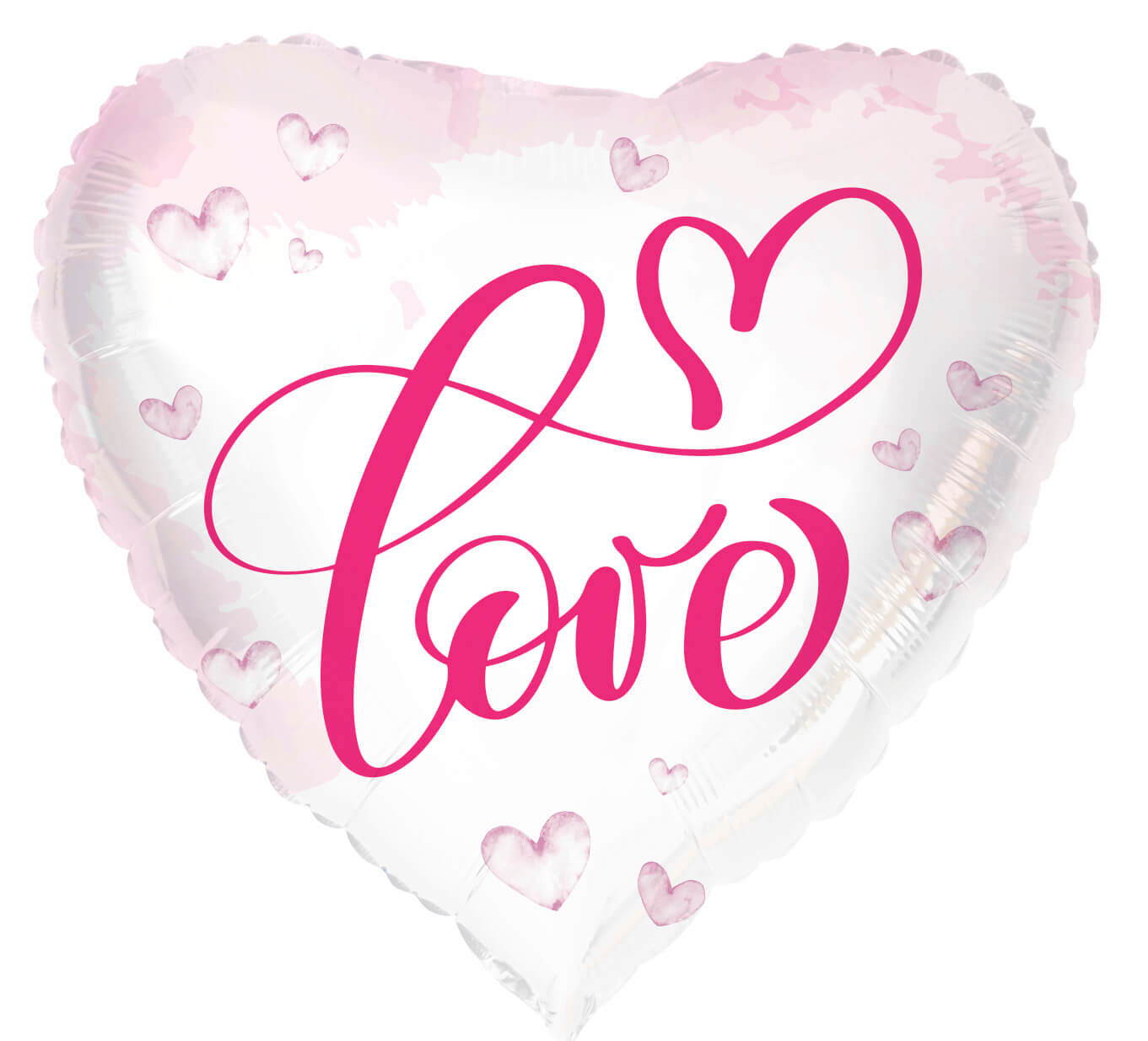 Herz Folienballon Love 45cm Herzballon für Hochzeit Verlobung Valentinstag rosa