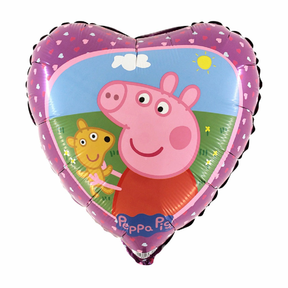 Herz Folienballon Peppa Wutz 45cm Pig Herzballon Ballon für Mädchen