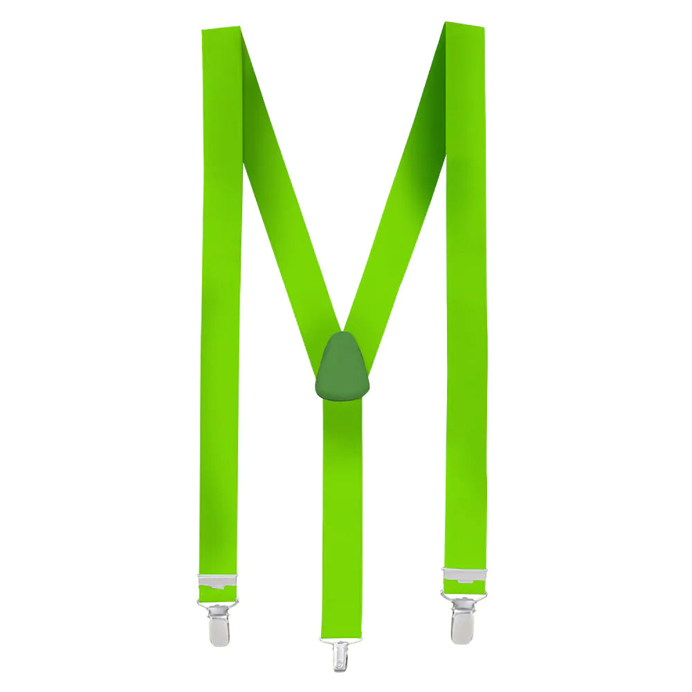 Hosenträger Basic neongrün UV elastische Träger 2