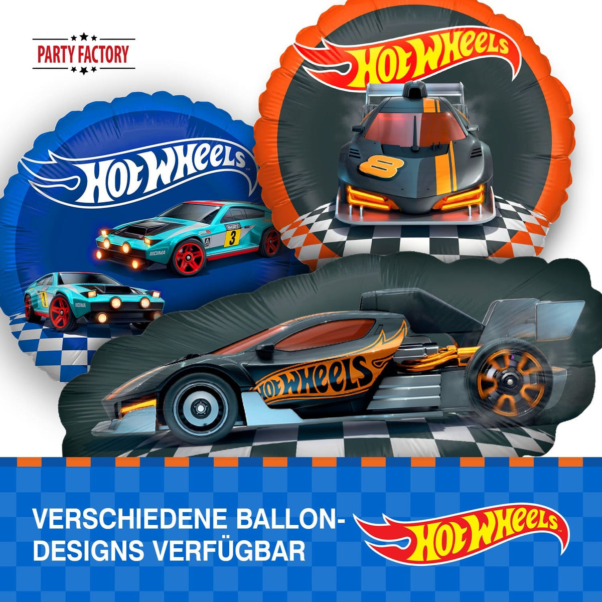 Hot Wheels Folienballon 66 x 37 cm Shape Rennwagen 5