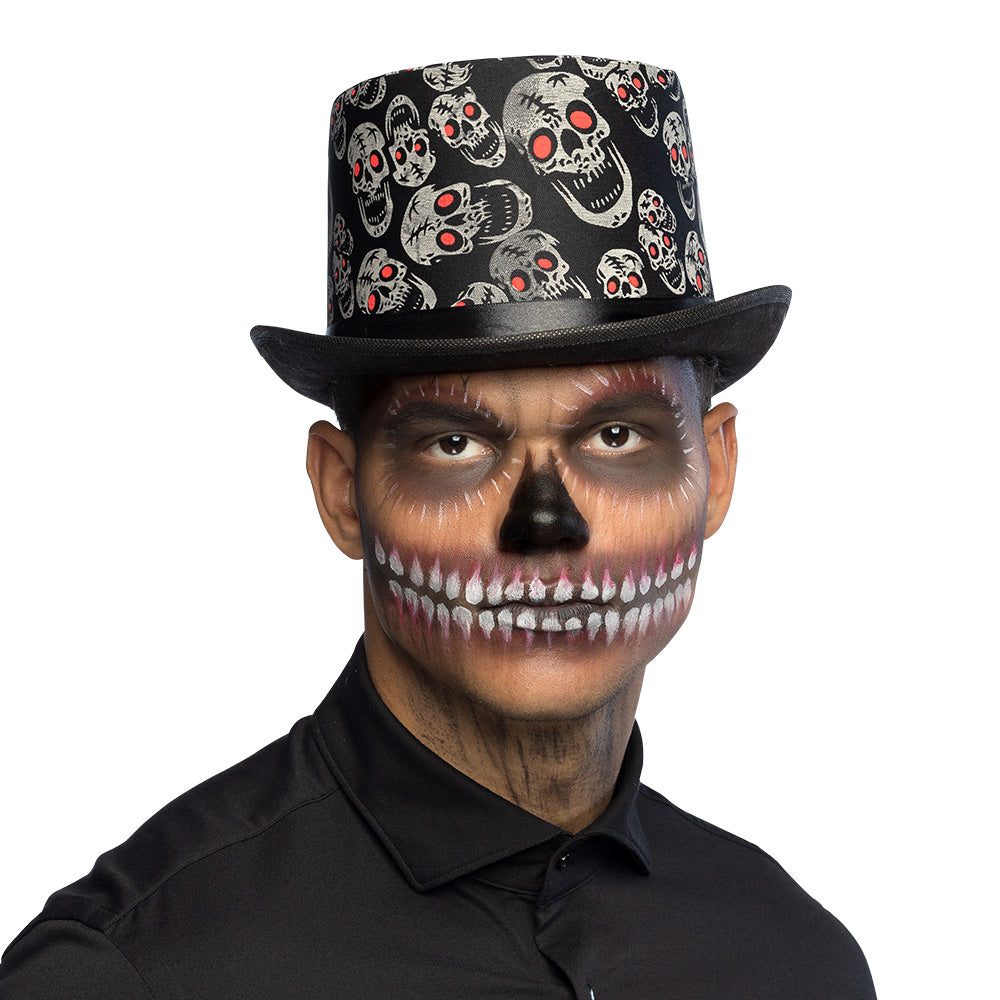 Hut Skull Blink Zylinder mit Totenkopf-Muster