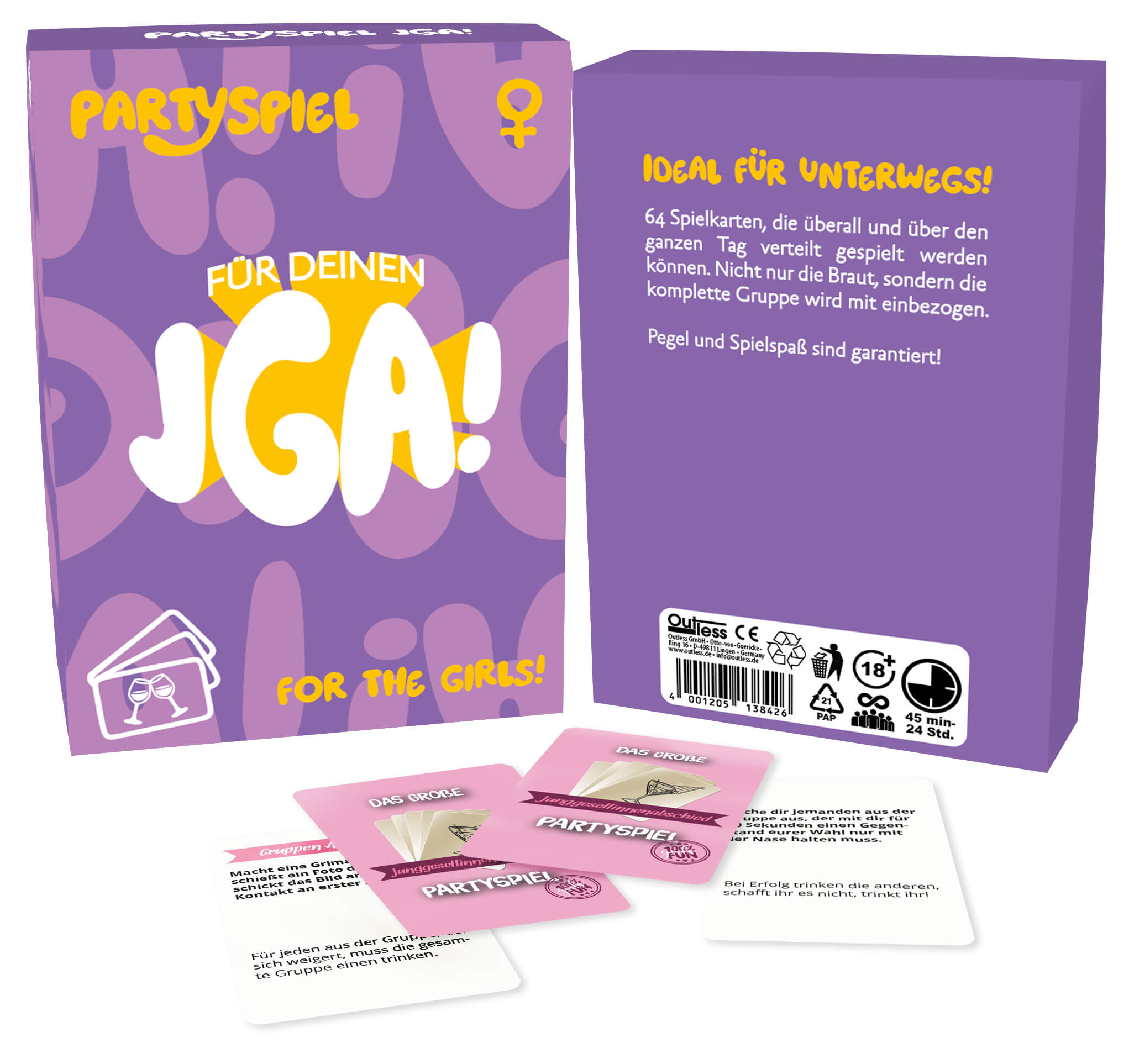 JGA-Spiel für Frauen Juggesellinnenabschied Kartenspiel für unbegrenzte Anzahl der Spieler 1