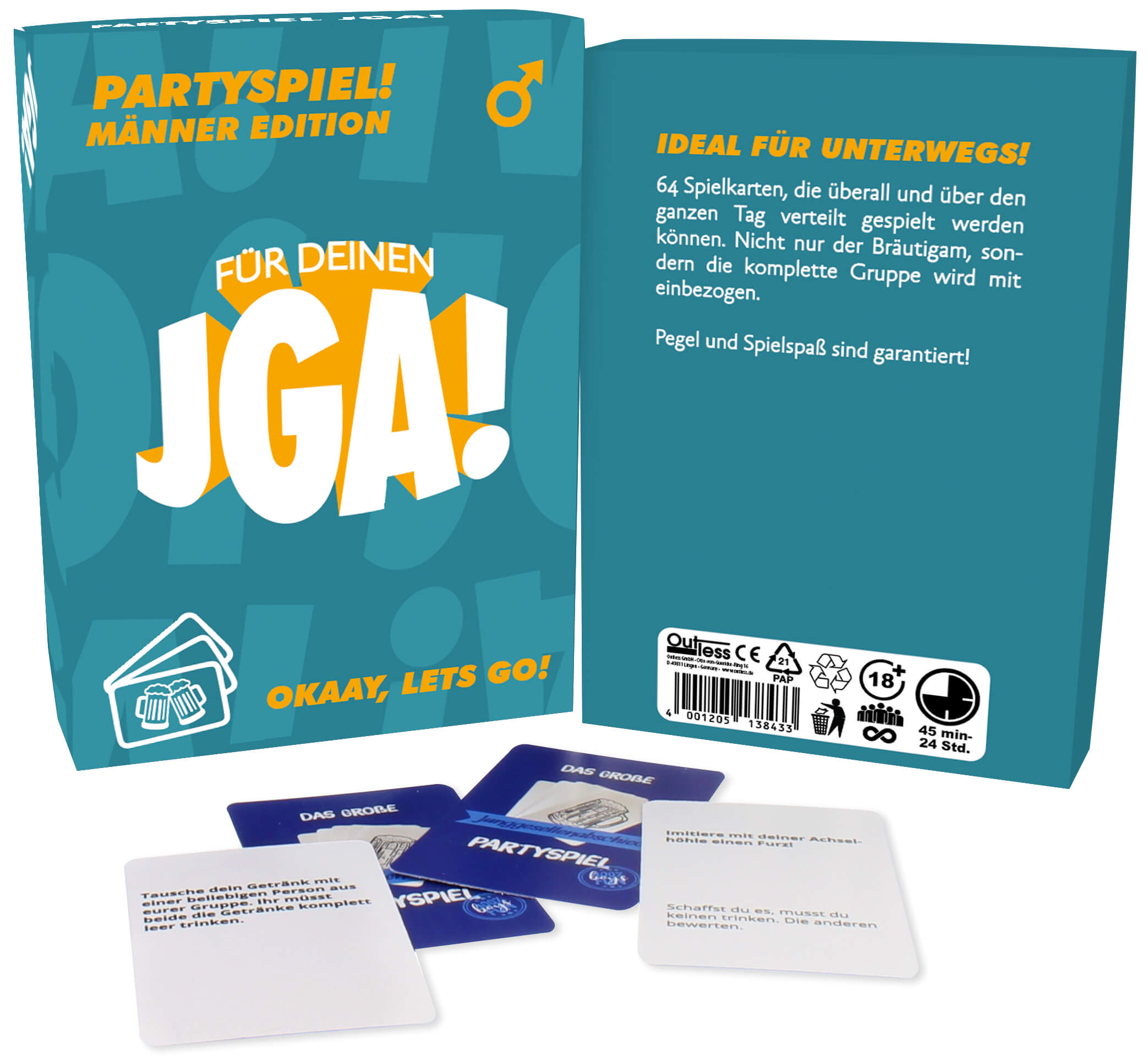 JGA-Spiel für Männer Junggesellenabschied Kartenspiel für unbegrenzte Spieler Anzahl 1