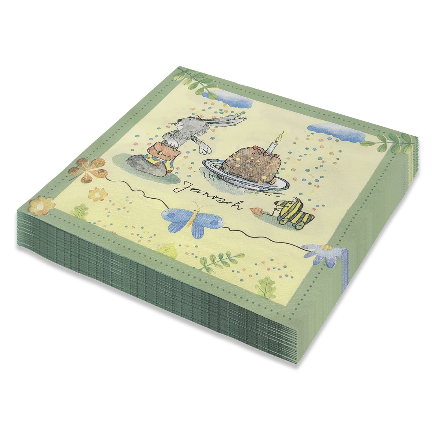 Janosch pastellig Servietten 3-lagig 20er
