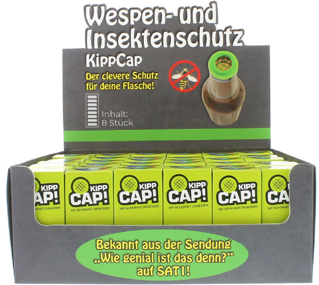 KippCap Insektenschutz 2 x Familienpack je 8 Stk Flaschenaufsatz bunt