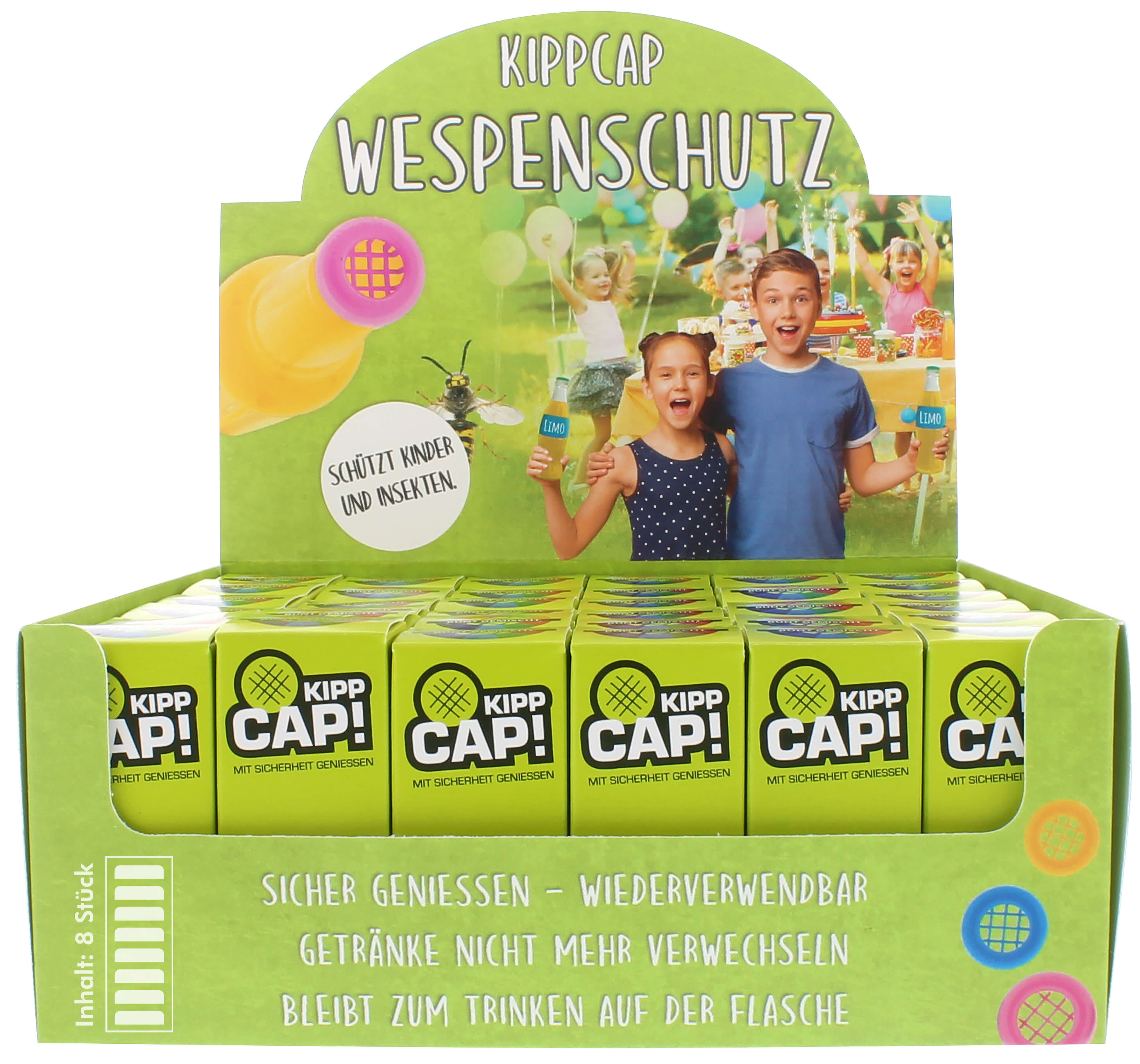 KippCap Insektenschutz 2er Set Flaschenaufsatz für Kinder