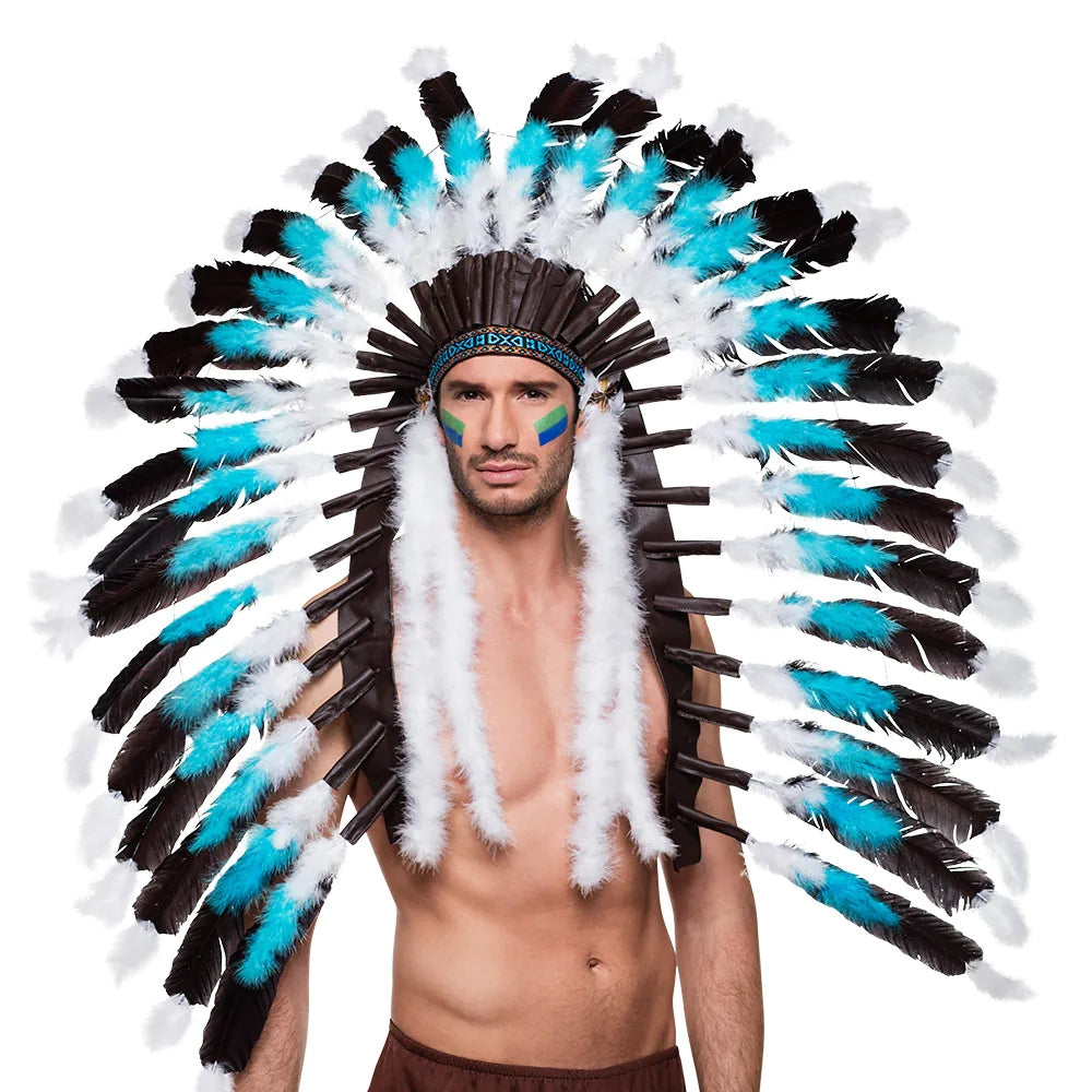 Kopfschmuck Snow Wolf Feder Haarschmuck für Festival
