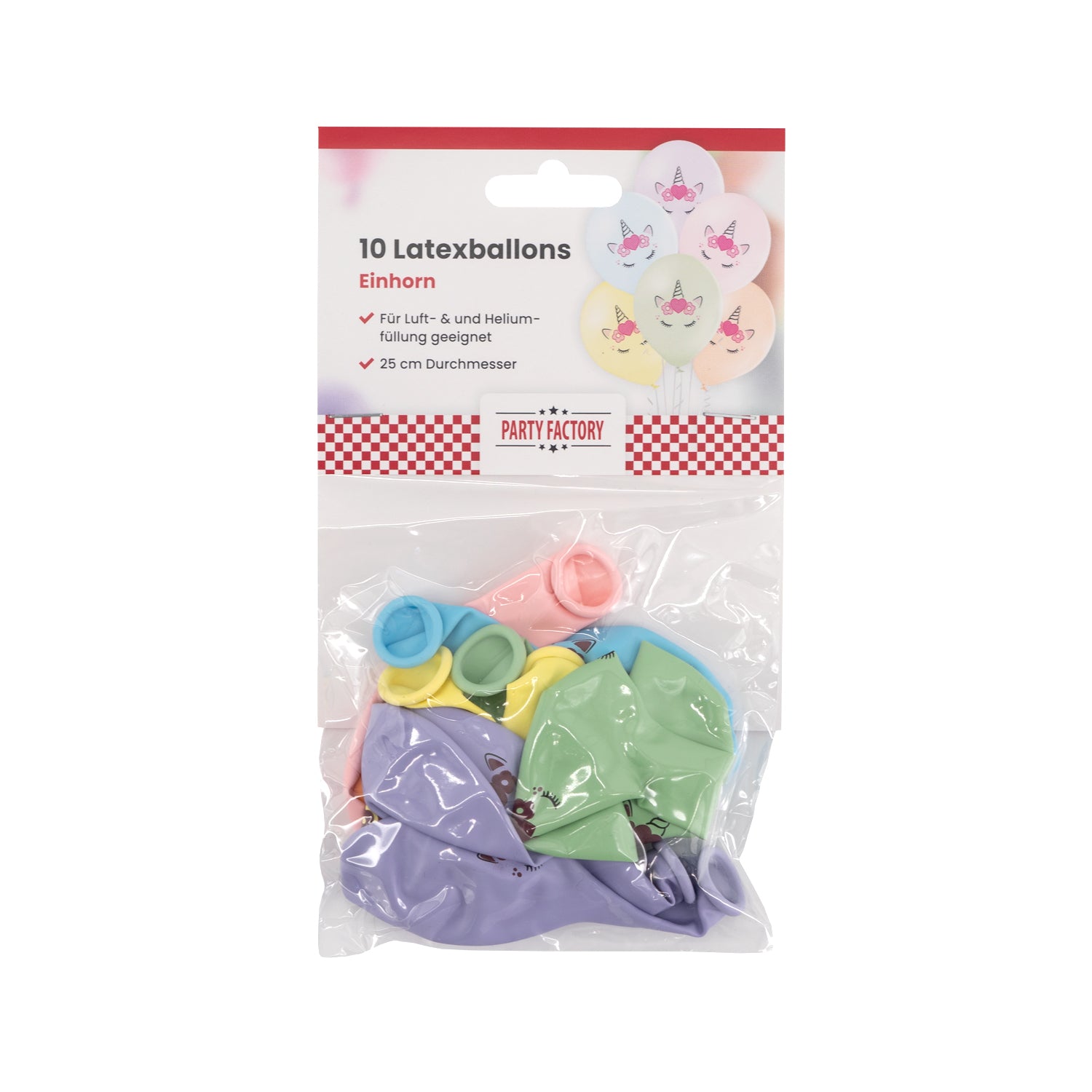 Latexballons 10er Pack Unicorn Head
