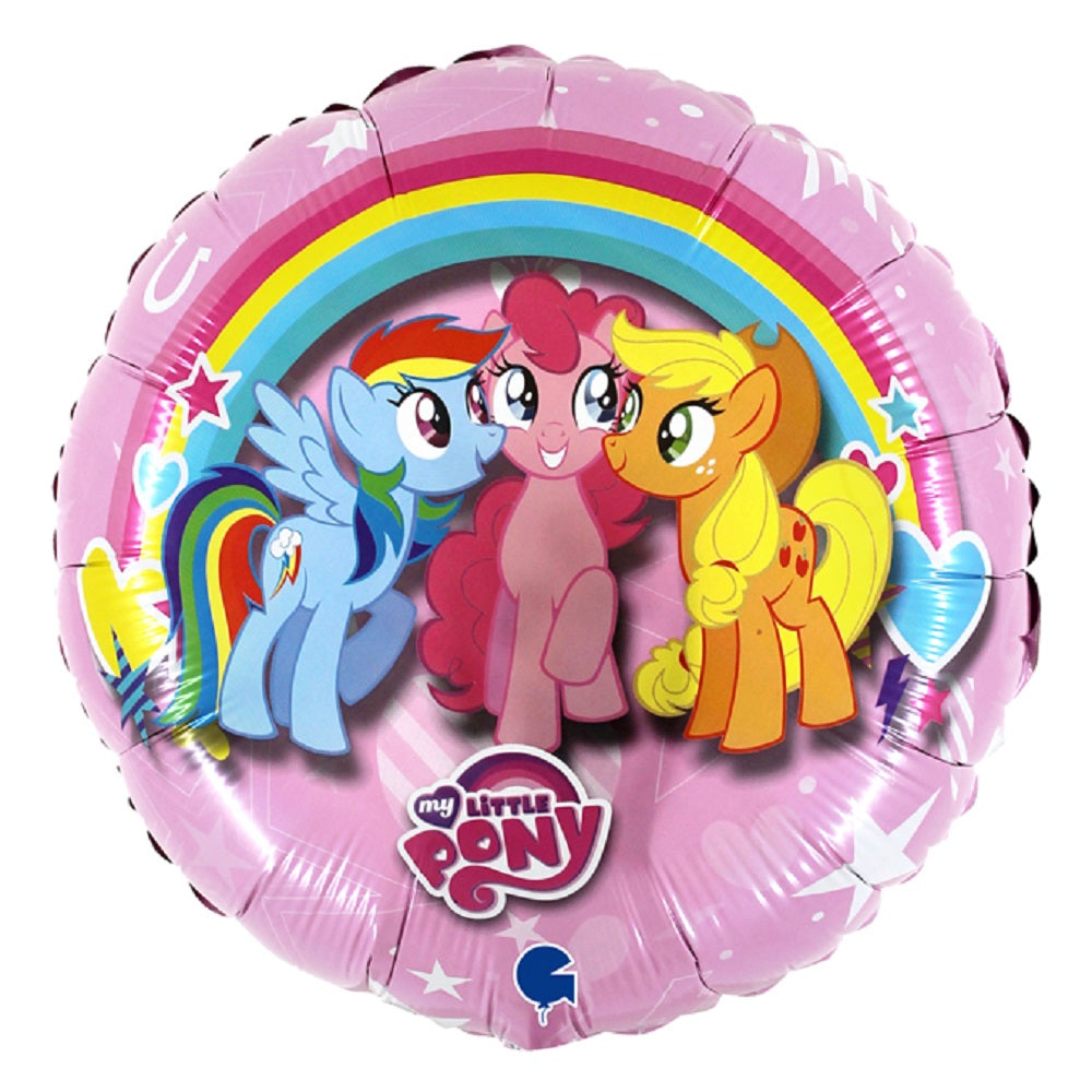 My Little Pony Folienballon rosa  mit Regenbogen und Ponys 43cm