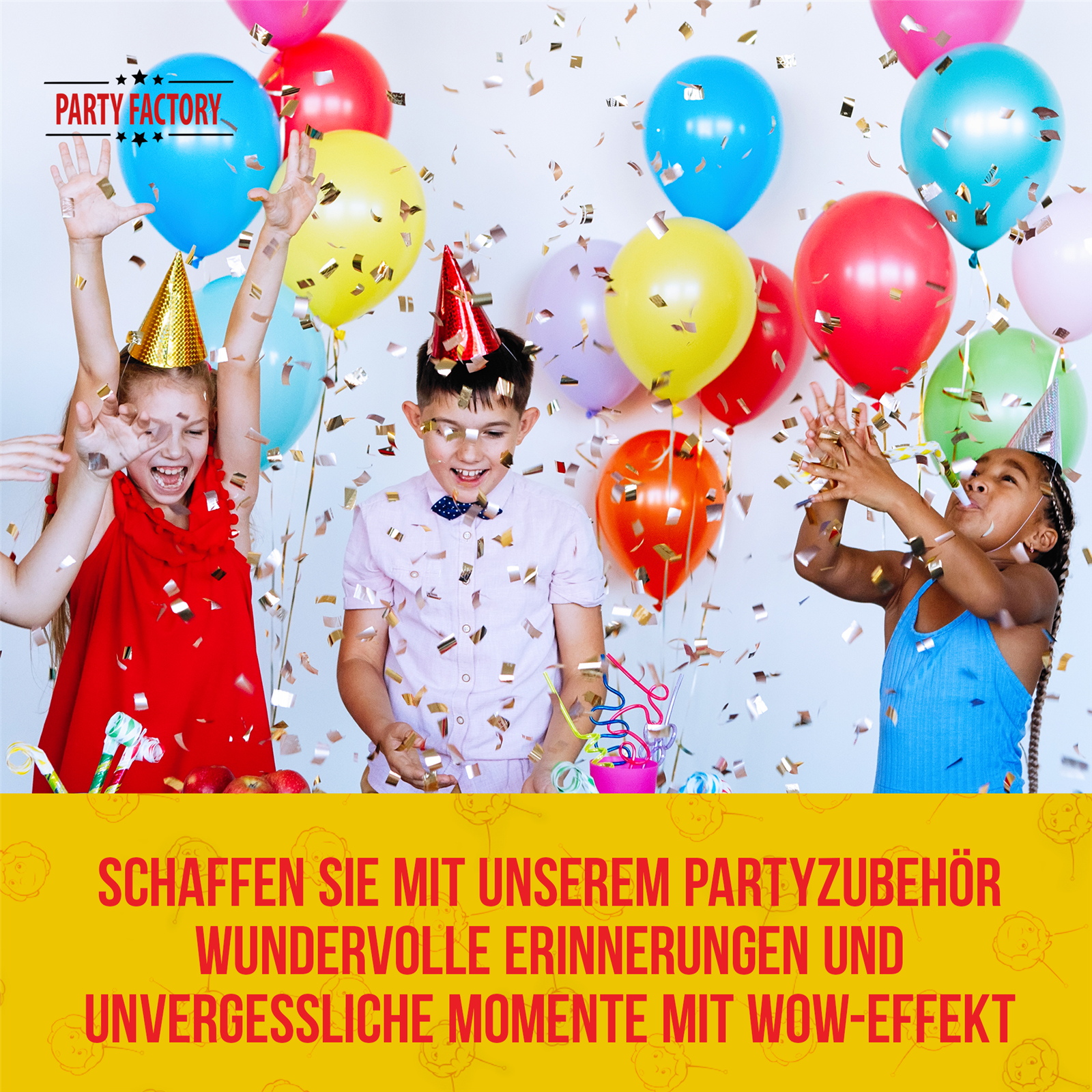 Party Factory `Biene Maja´ Party Popper 10er Set, 40 cm Konfettikanone mit bunt schimmerndem Konfetti, bis zu 8 m Flughöhe 6
