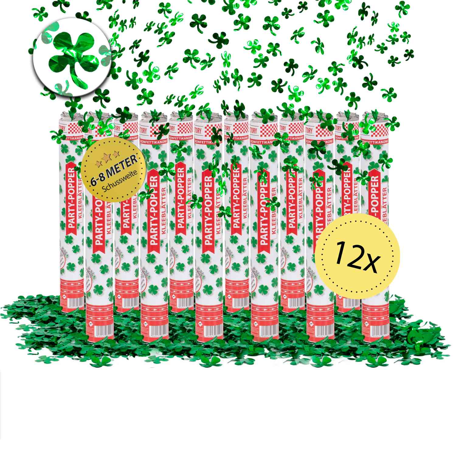 Party Popper 40cm Kleeblatt 5er Set