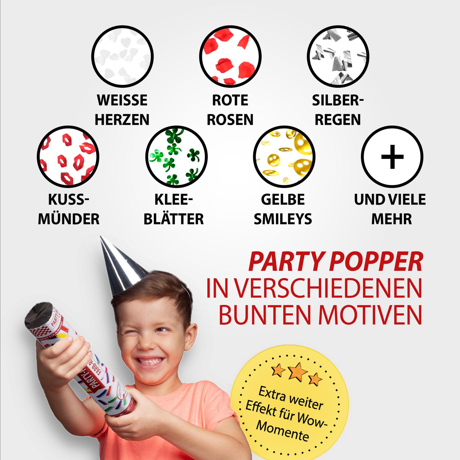 Party Popper 40cm Kleeblatt, 12er Set 5