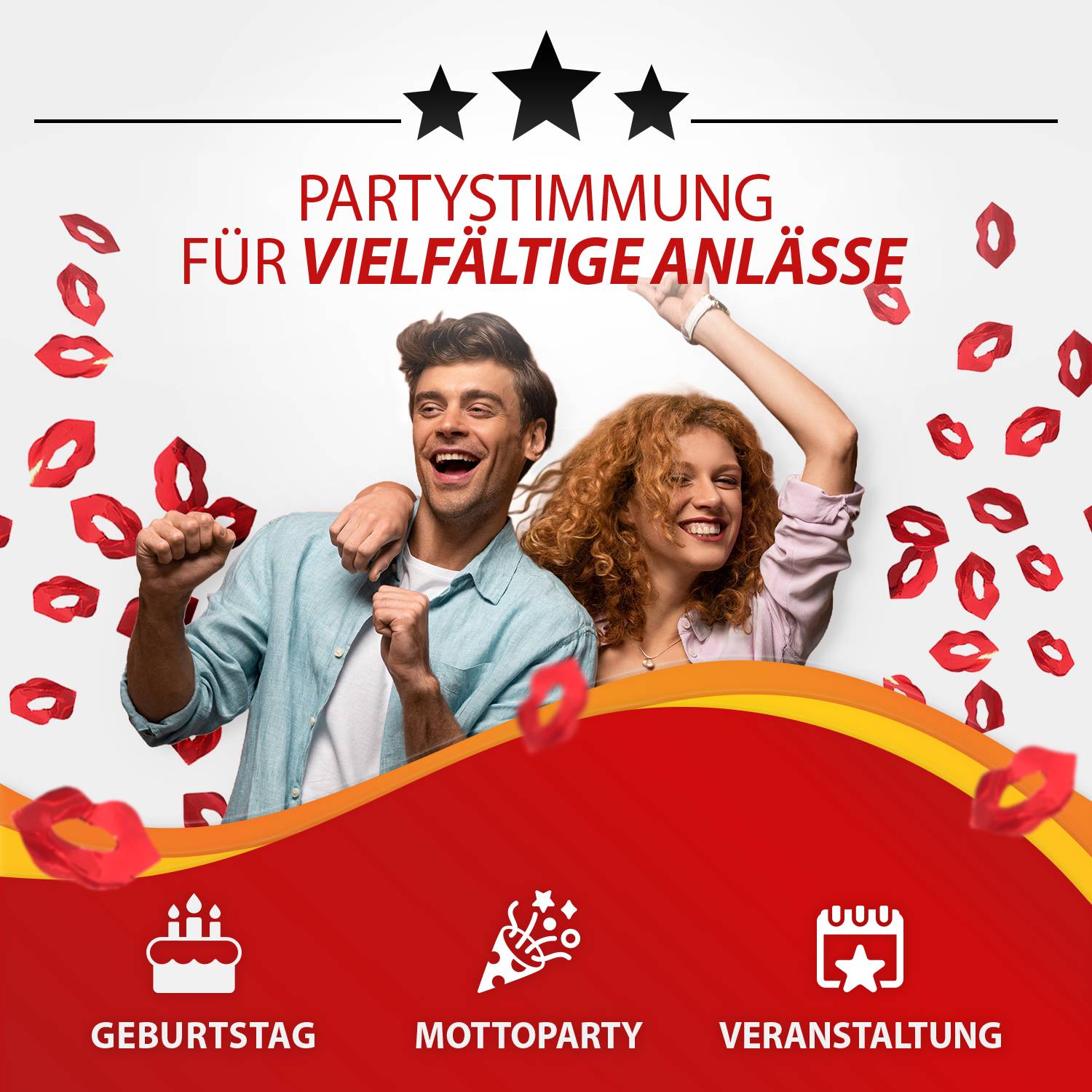 Party Popper 40cm Kussmund, 10er Set 4