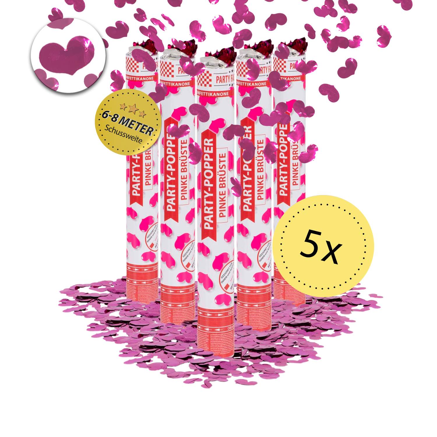 Party Popper 40cm Pinke Brüste, 12er Set 1