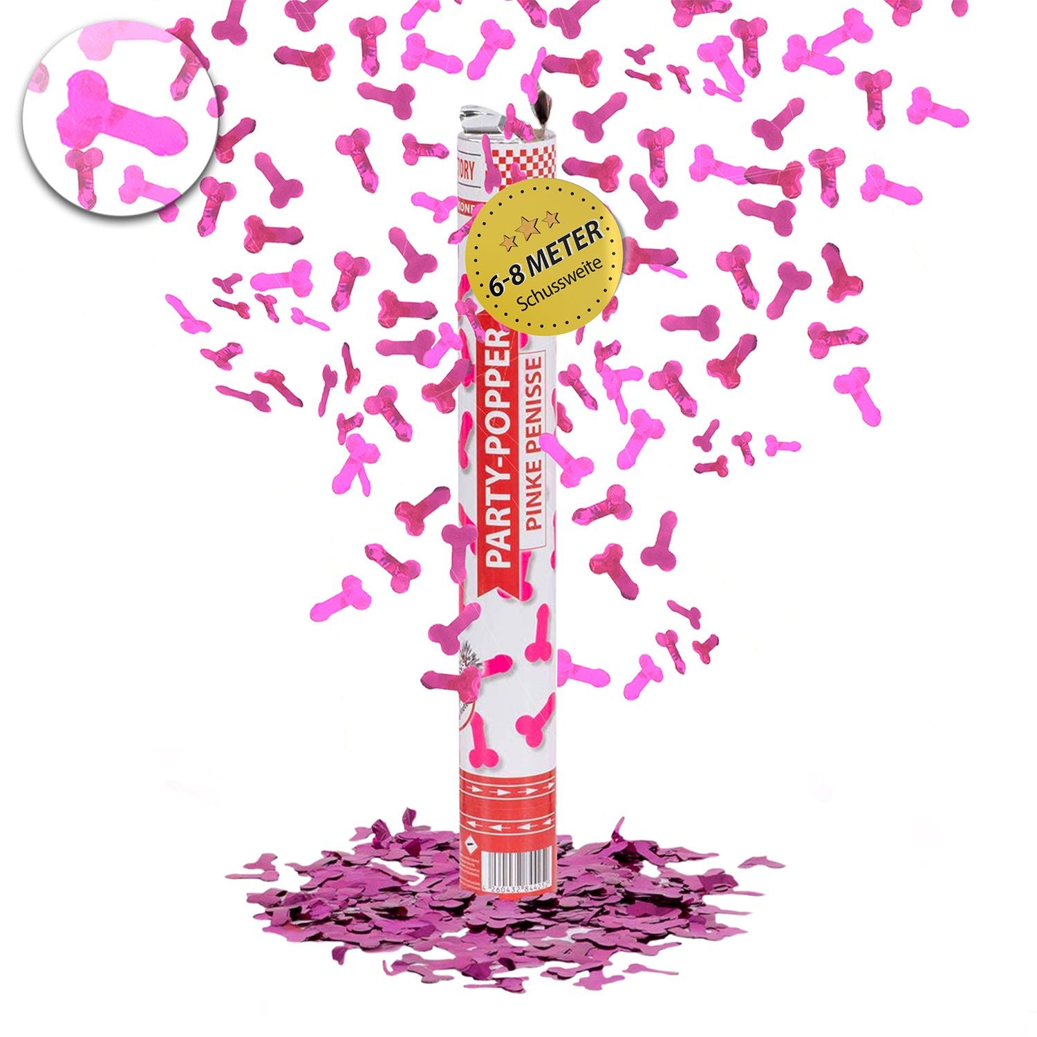 Party Popper 40cm Pinke Penisse 10er Set