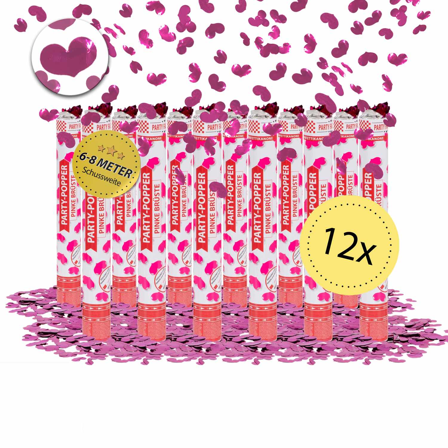 Party Popper 40cm Pinke Penisse, 12er Set 1