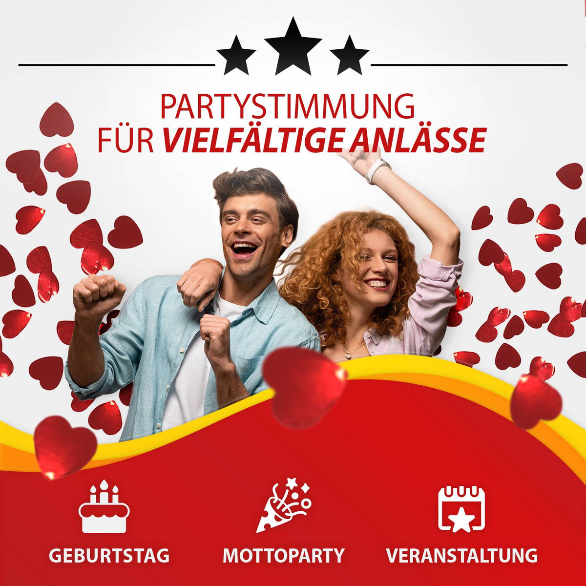 Party Popper 40cm Kussmund 5er Set 2