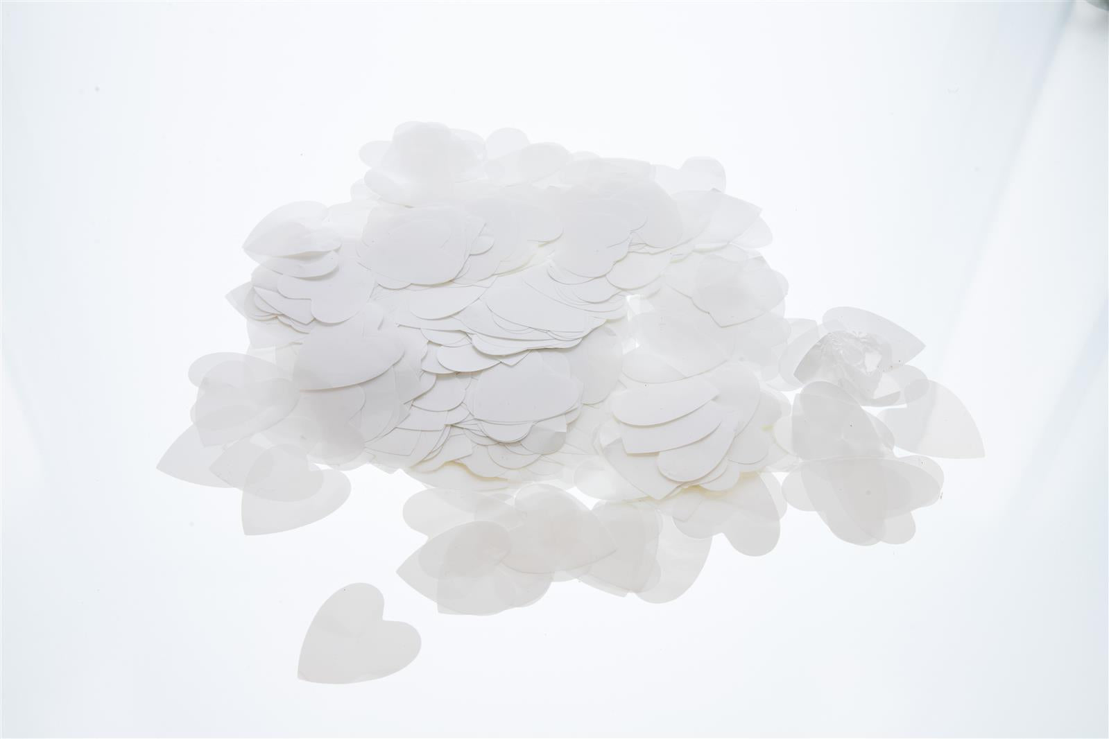 Party Popper 40 cm Weiße Herzen 10er Set 2