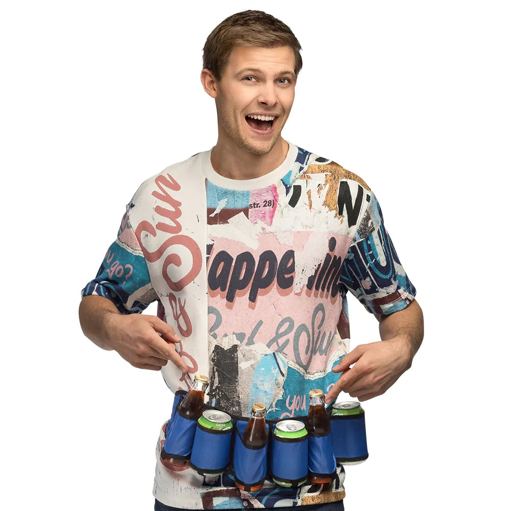 Party Trinkgürtel witziger Biergürtel für 6 Flaschen oder Dosen