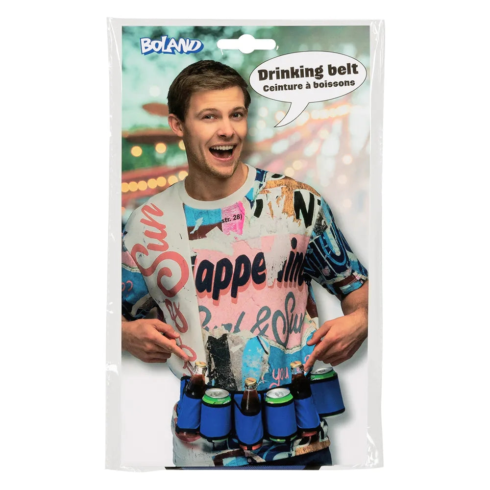 Party Trinkgürtel witziger Biergürtel für 6 Flaschen oder Dosen 6