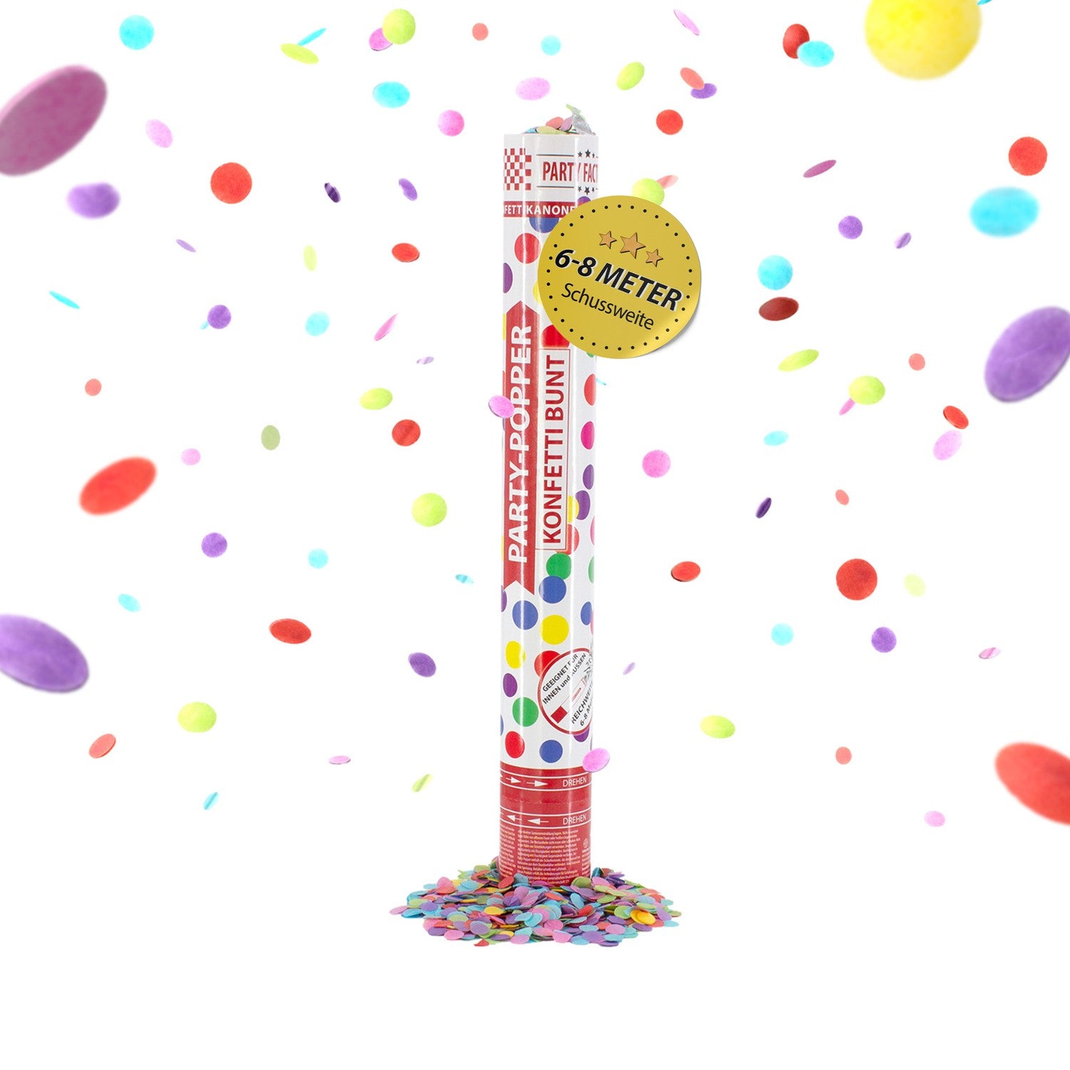 Partypopper Konfetti bunt