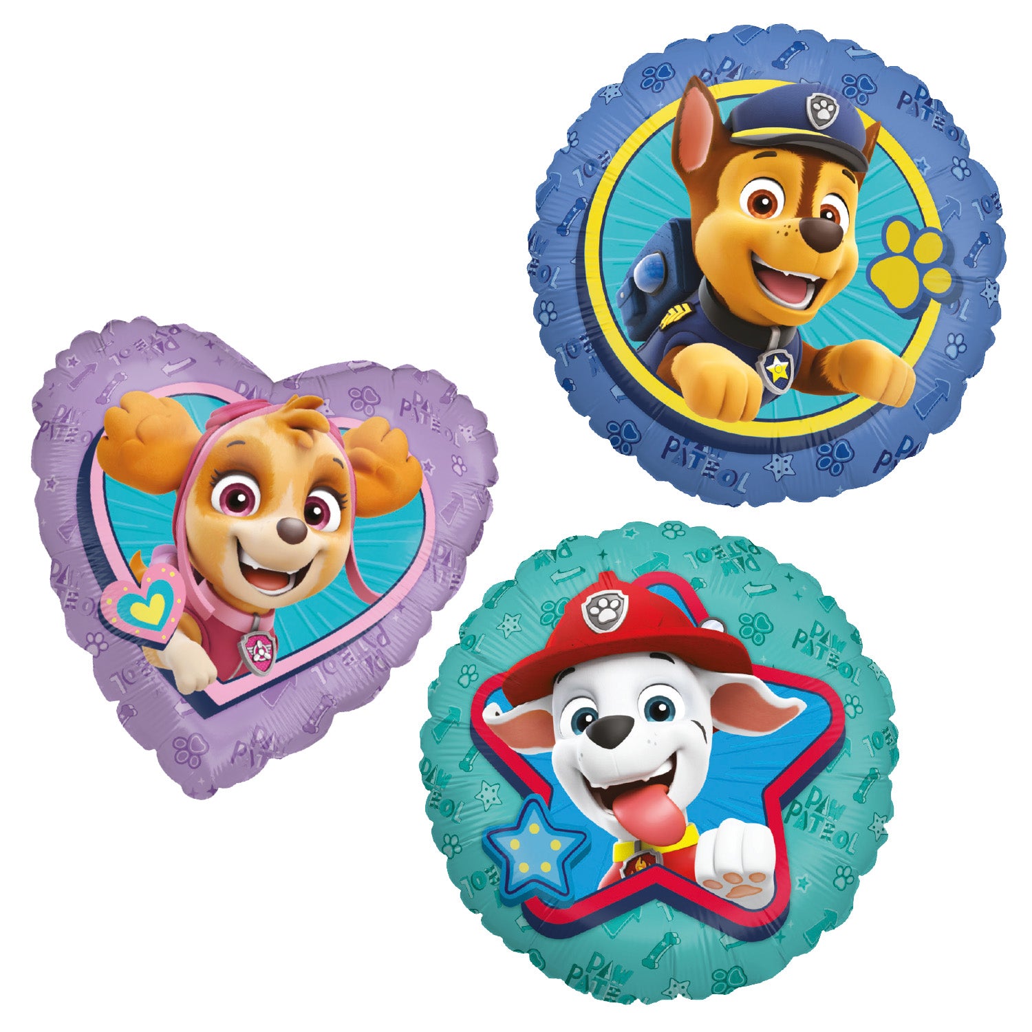 Paw Patrol 3er-Set Folienballons bunt Ø45cm