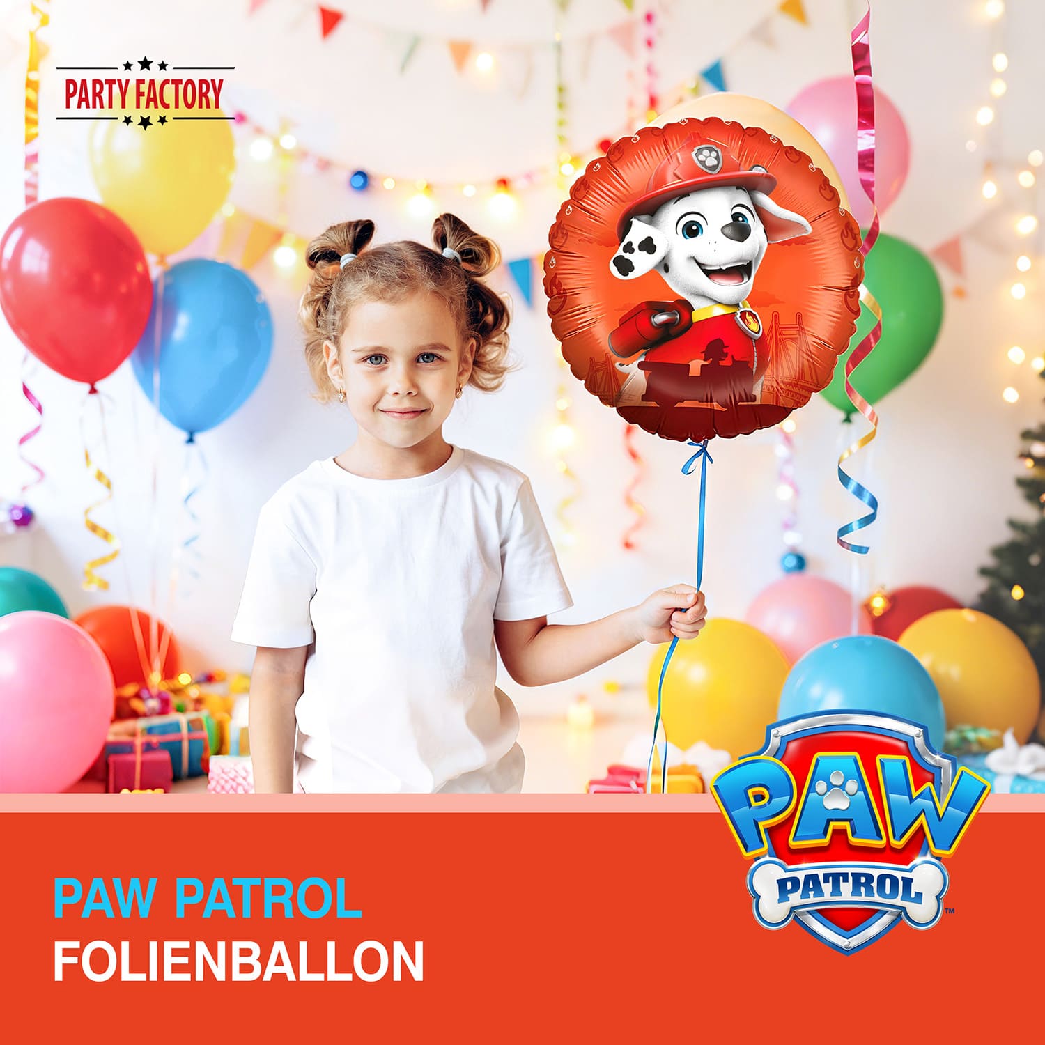 Paw Patrol Folienballon Marshall rund rot ⌀ 45 cm 2