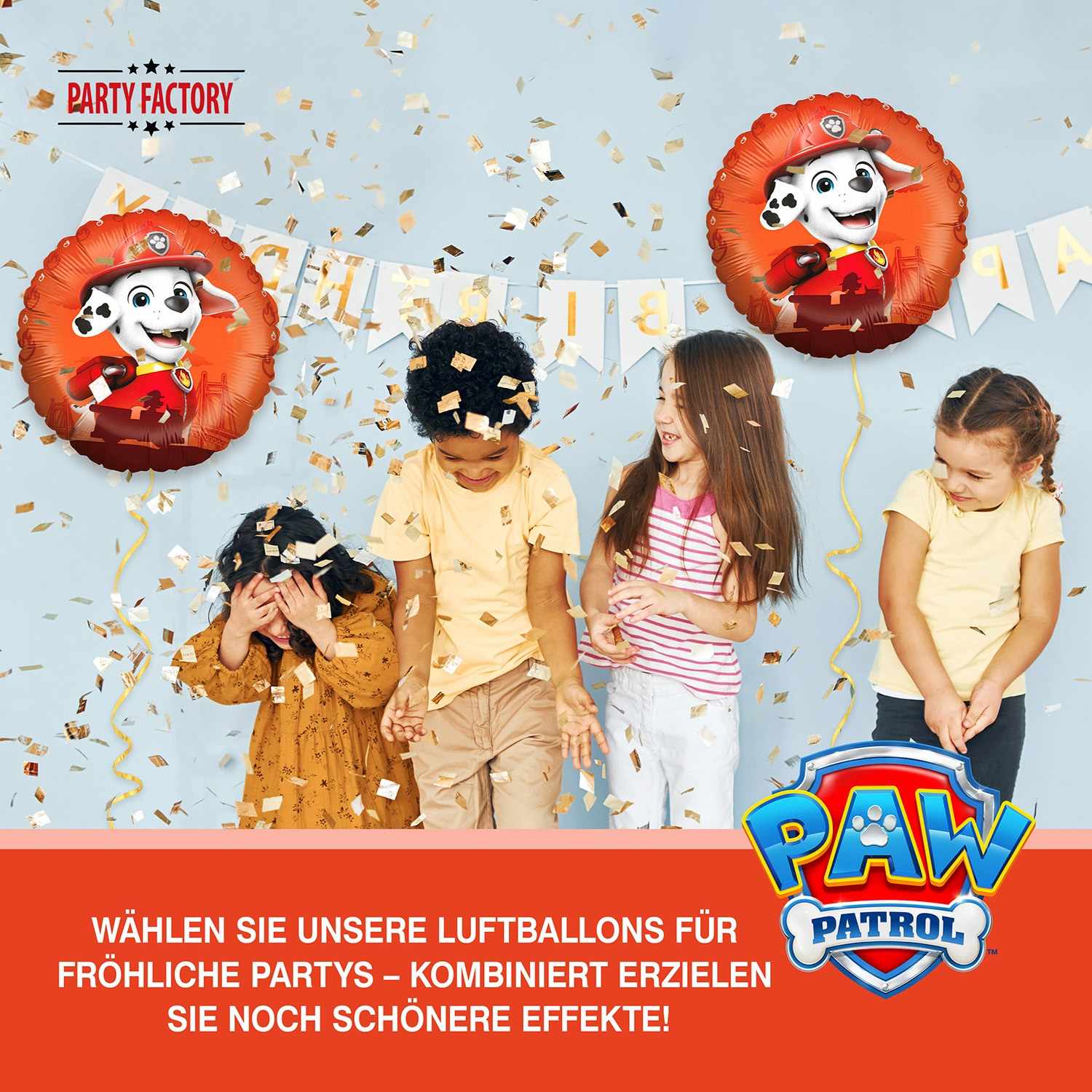 Paw Patrol Folienballon Marshall rund rot ⌀ 45 cm 6