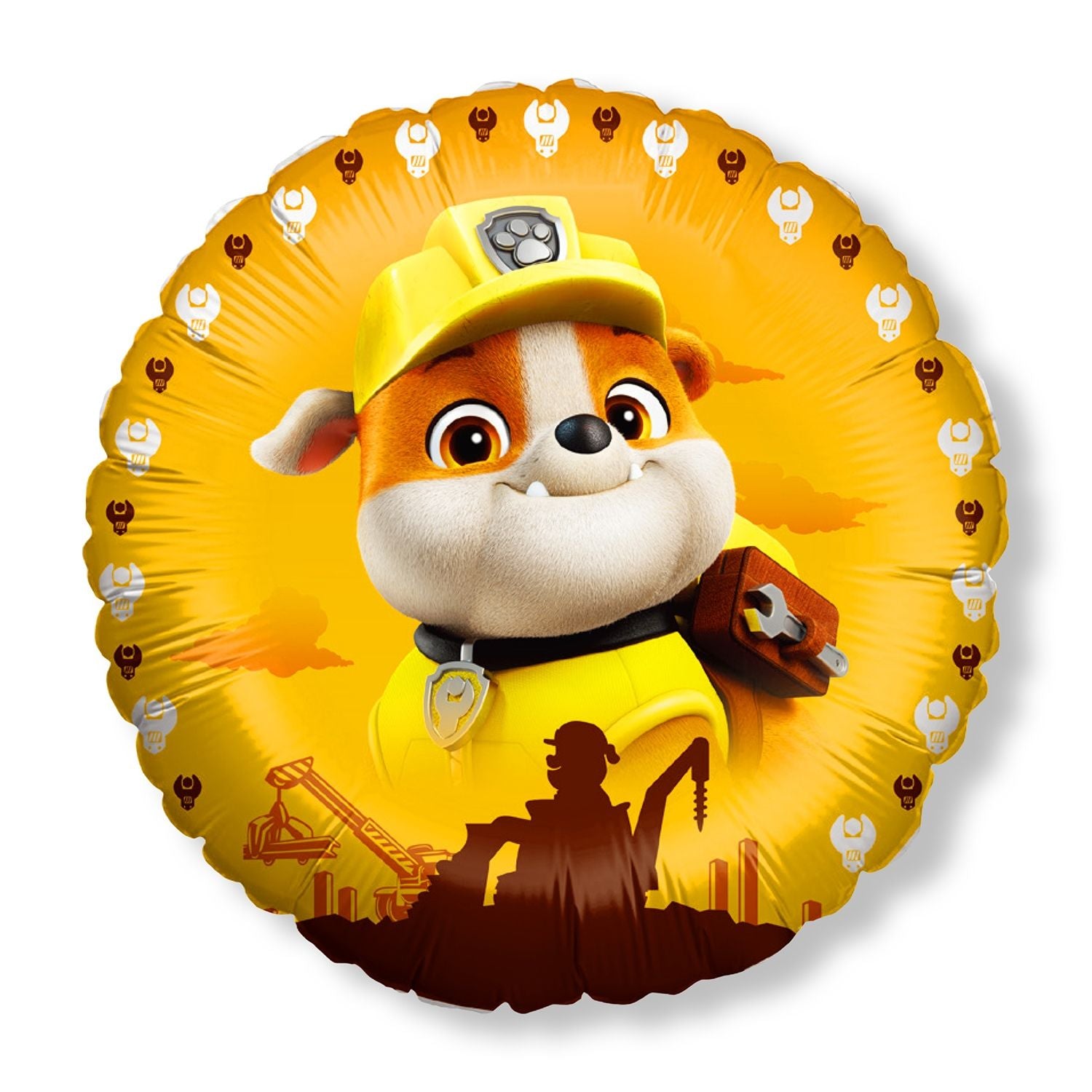 Paw Patrol Folienballon Rubble Rund gelb ⌀ 45 cm
