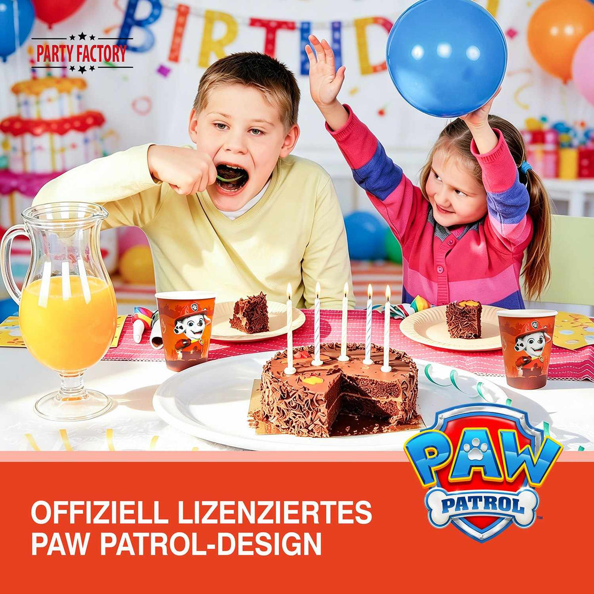 Paw Patrol Pappbecher Marshall 250 ml 8er-Pack Rot 3
