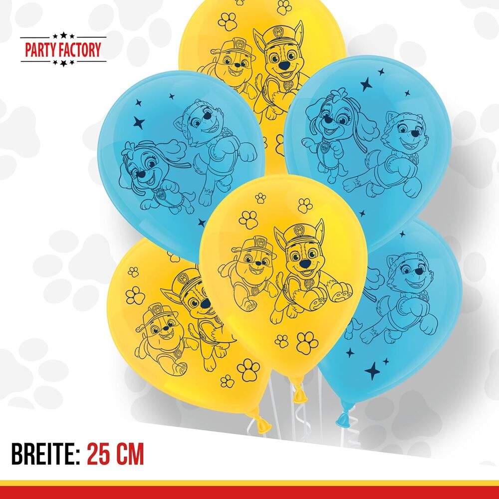 Paw Patrol Set aus 10 Latexballons Ø25 cm 3